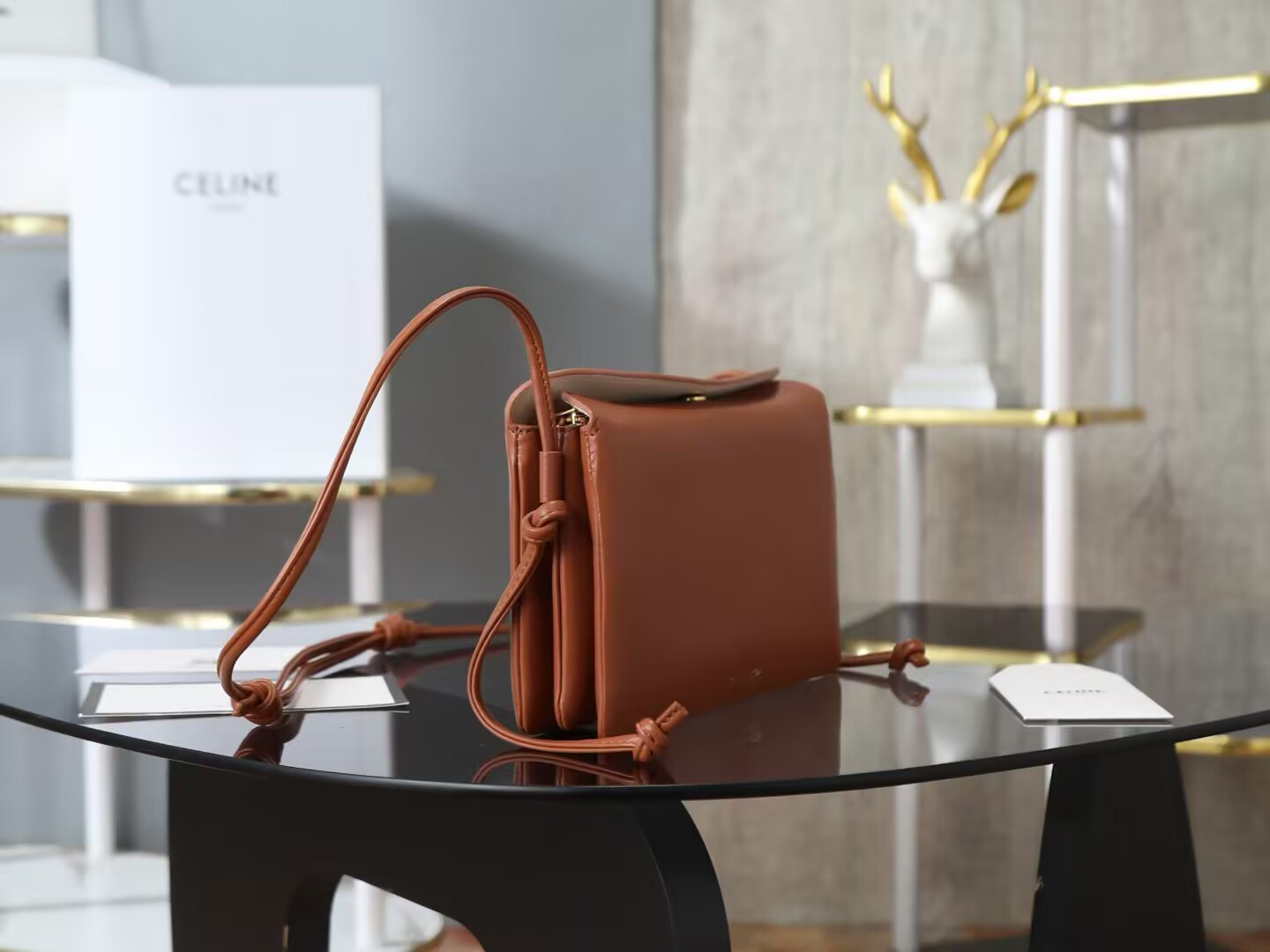 Celine TRIO FLAP IN Smooth Lambskin 22.5x13x3.5cm