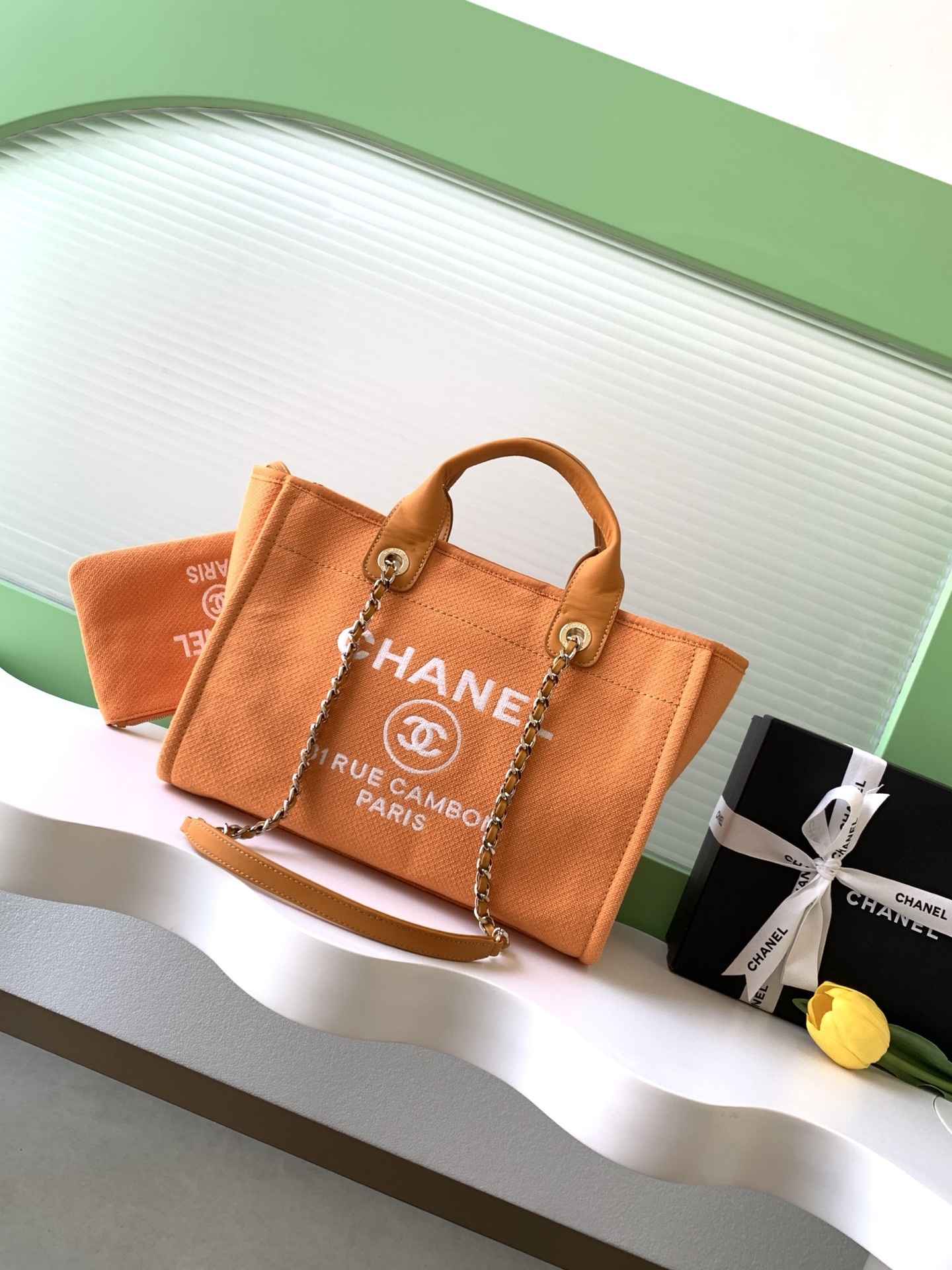 Chanel Deauville Tote Shopping Bag 33x22x13cm