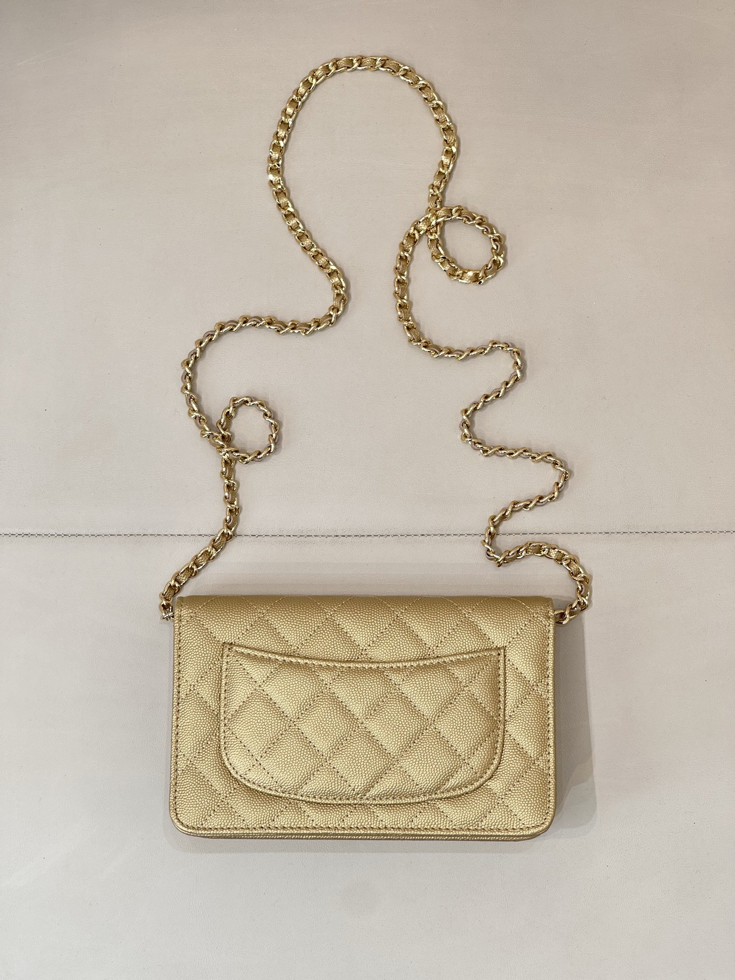 CHANEL WOC CLASSIC WALLET ON CHAIN 13x19x3cm
