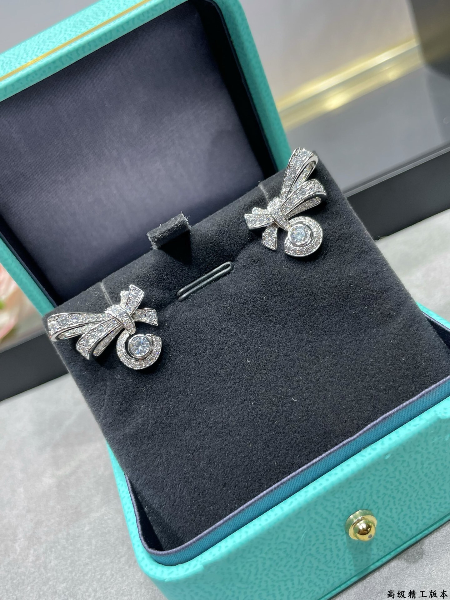 t*f*ny & co. D1am0nd-encrusted butterfly stud earrings