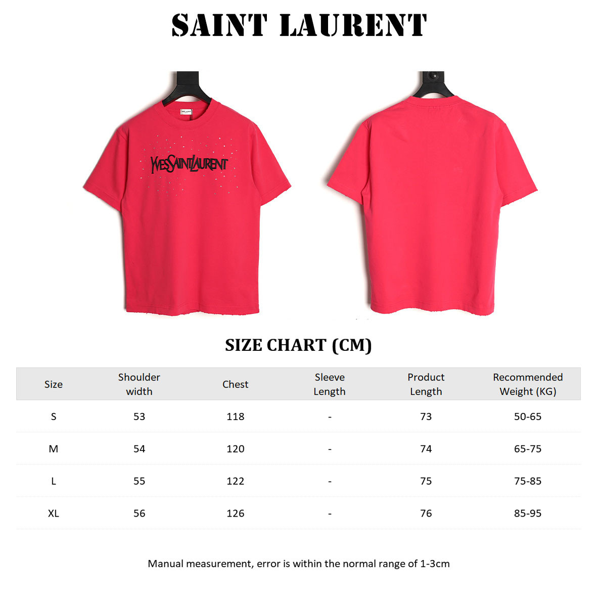 Sa1nt Lau*nt y51 short-sleeved t-shirt