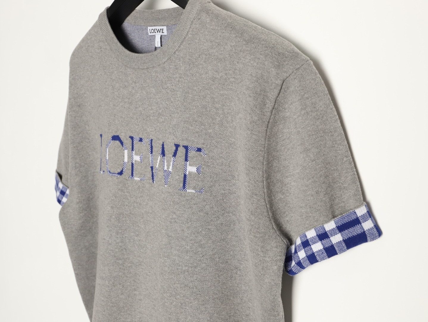 L0ew* knitting short-sleeved t-shirt