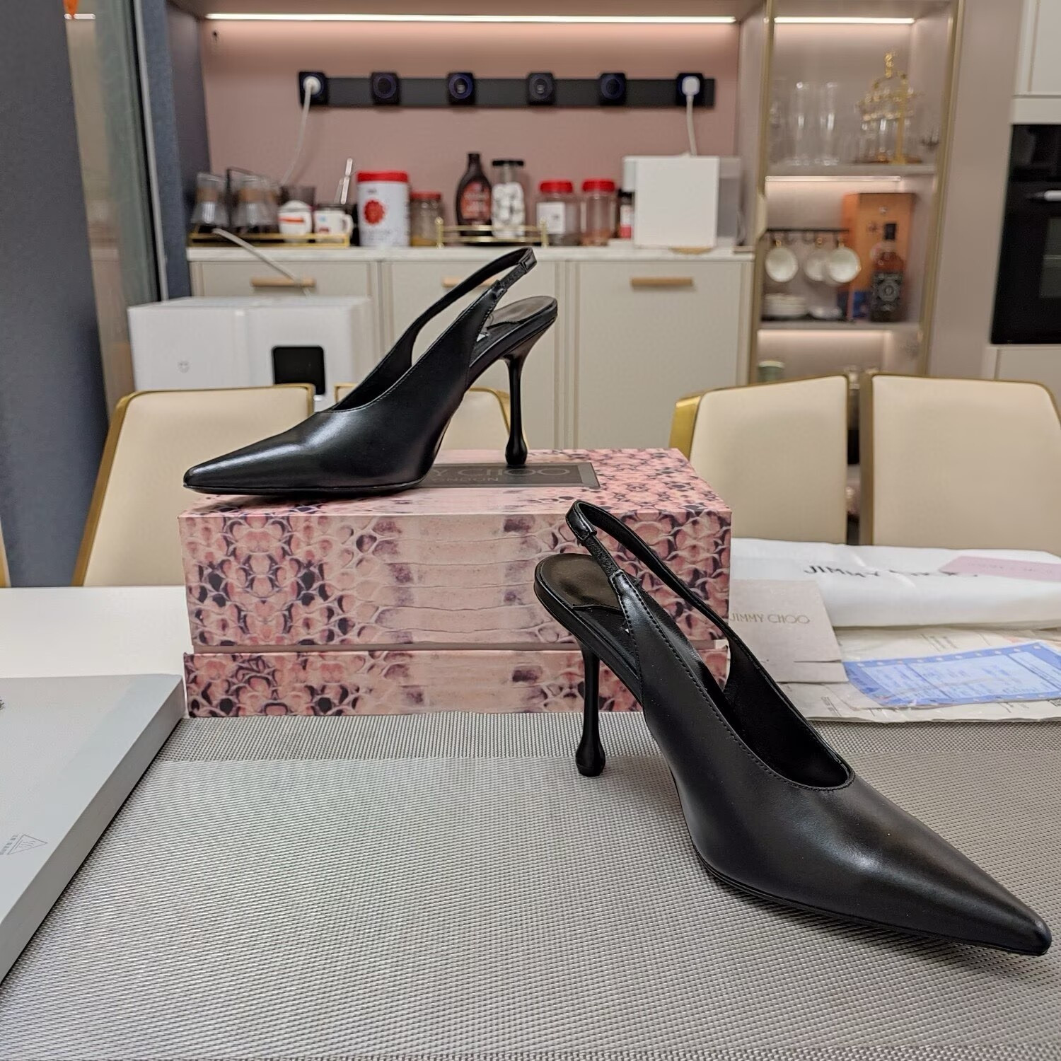 ua J1m*y Ch00 leather pumps 100mm