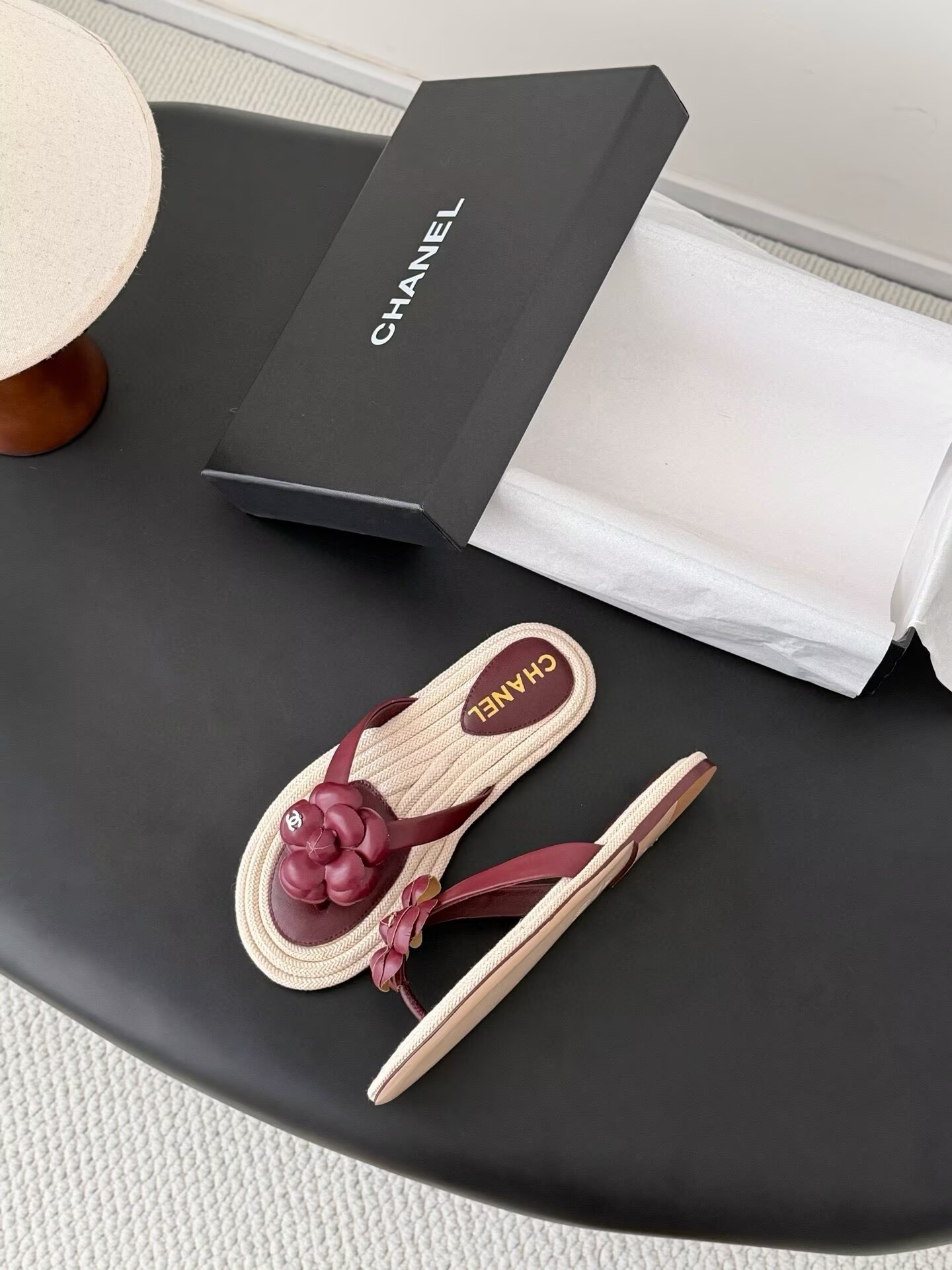UA Chanel Thongs Slides