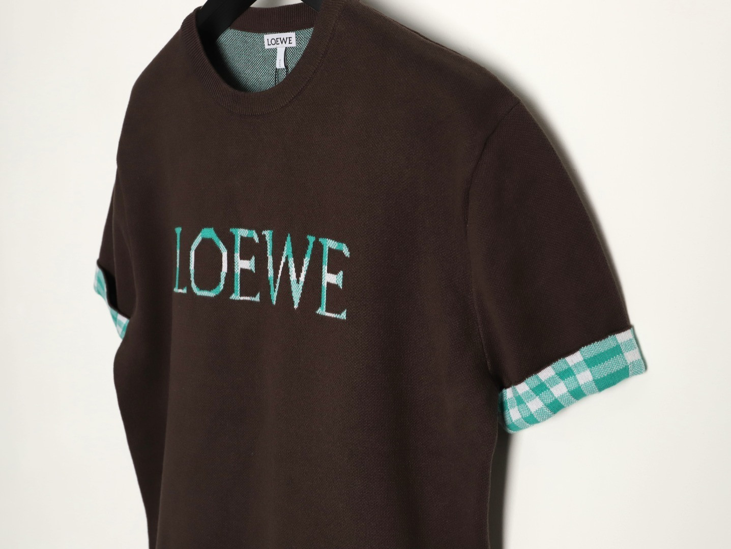L0ew* knitting short-sleeved t-shirt