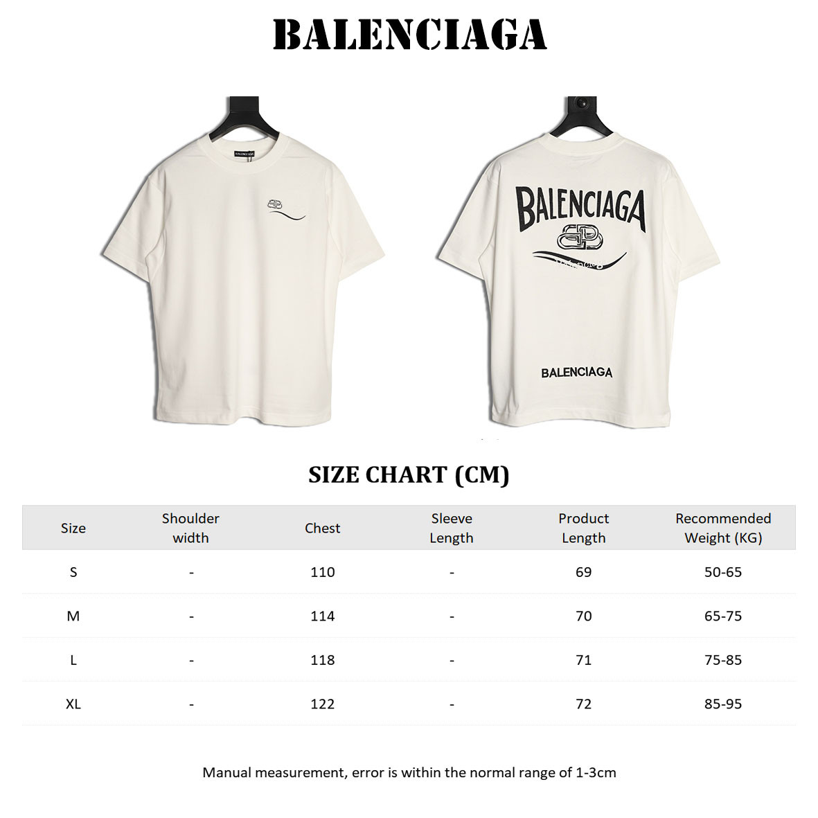 Ba1en*iaga 26ss short-sleeved t-shirt
