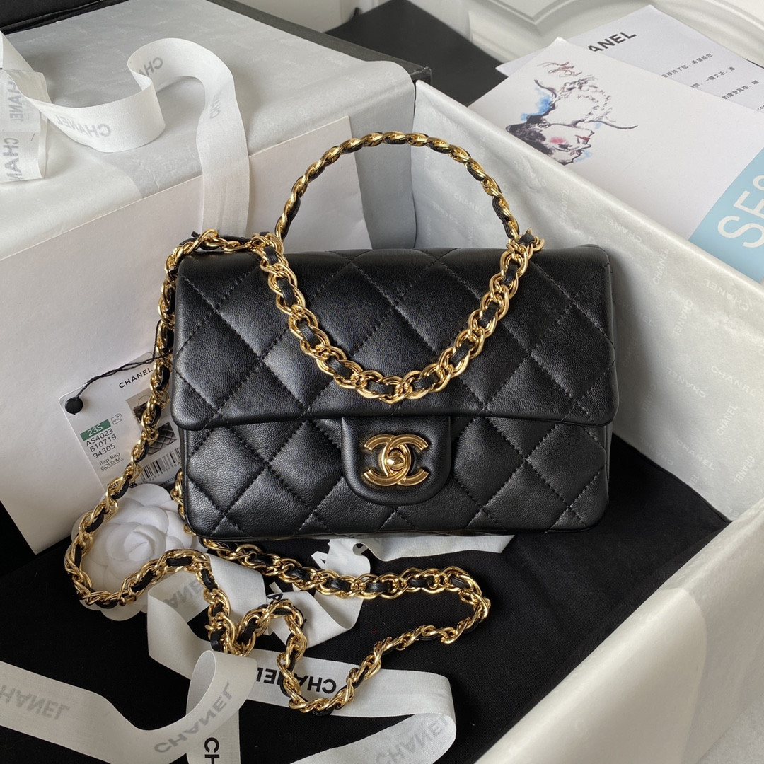 Chanel Flap Handbag 13x21x8cm