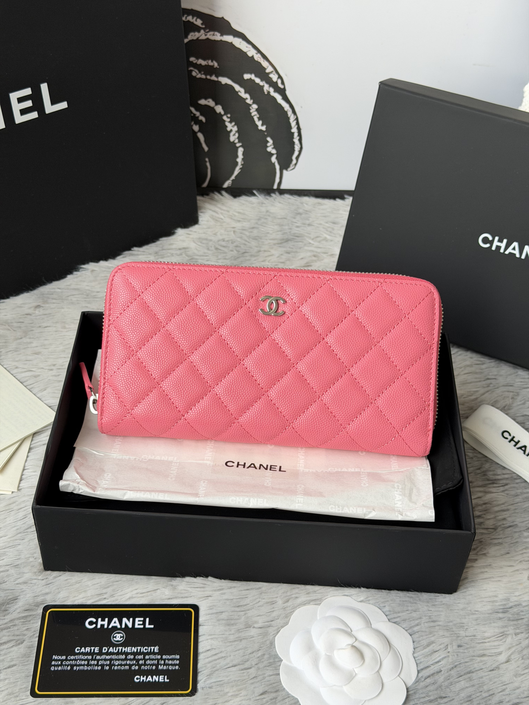 Chanel Zip Around Wallet 80758 10x19x3cm