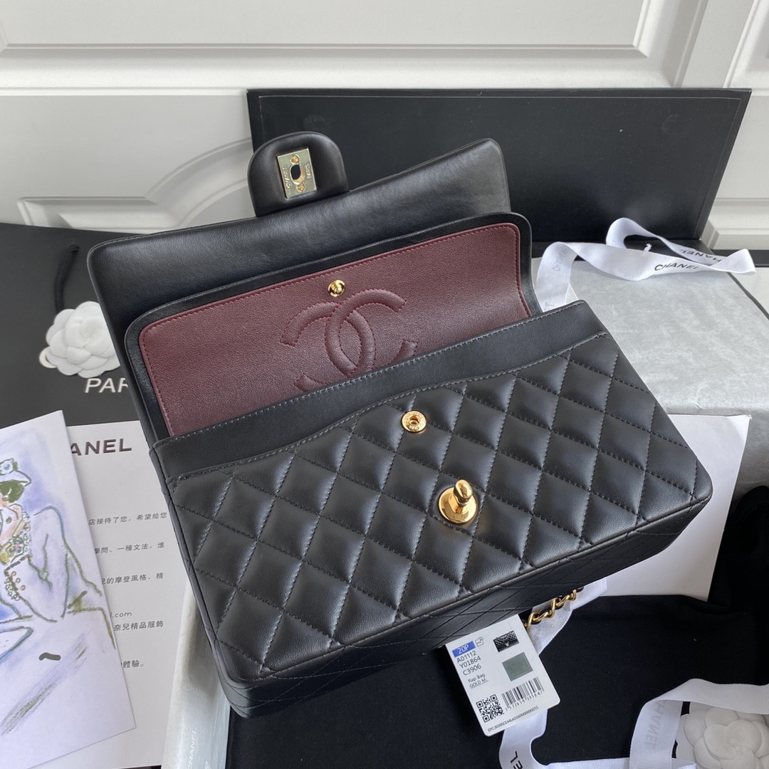 Chanel Classic Flap Bag A01112 15.5x25x6cm