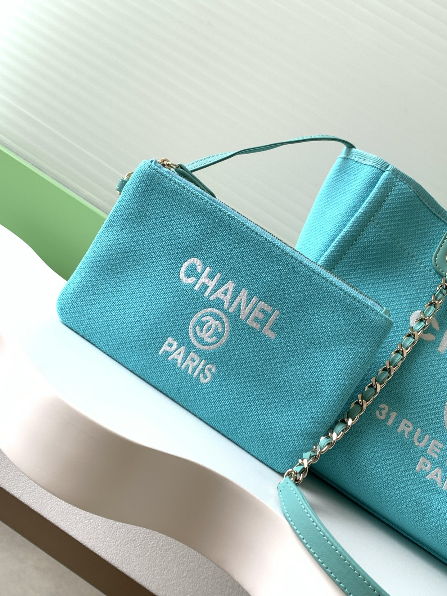 Chanel Deauville Tote Shopping Bag 33x22x13cm