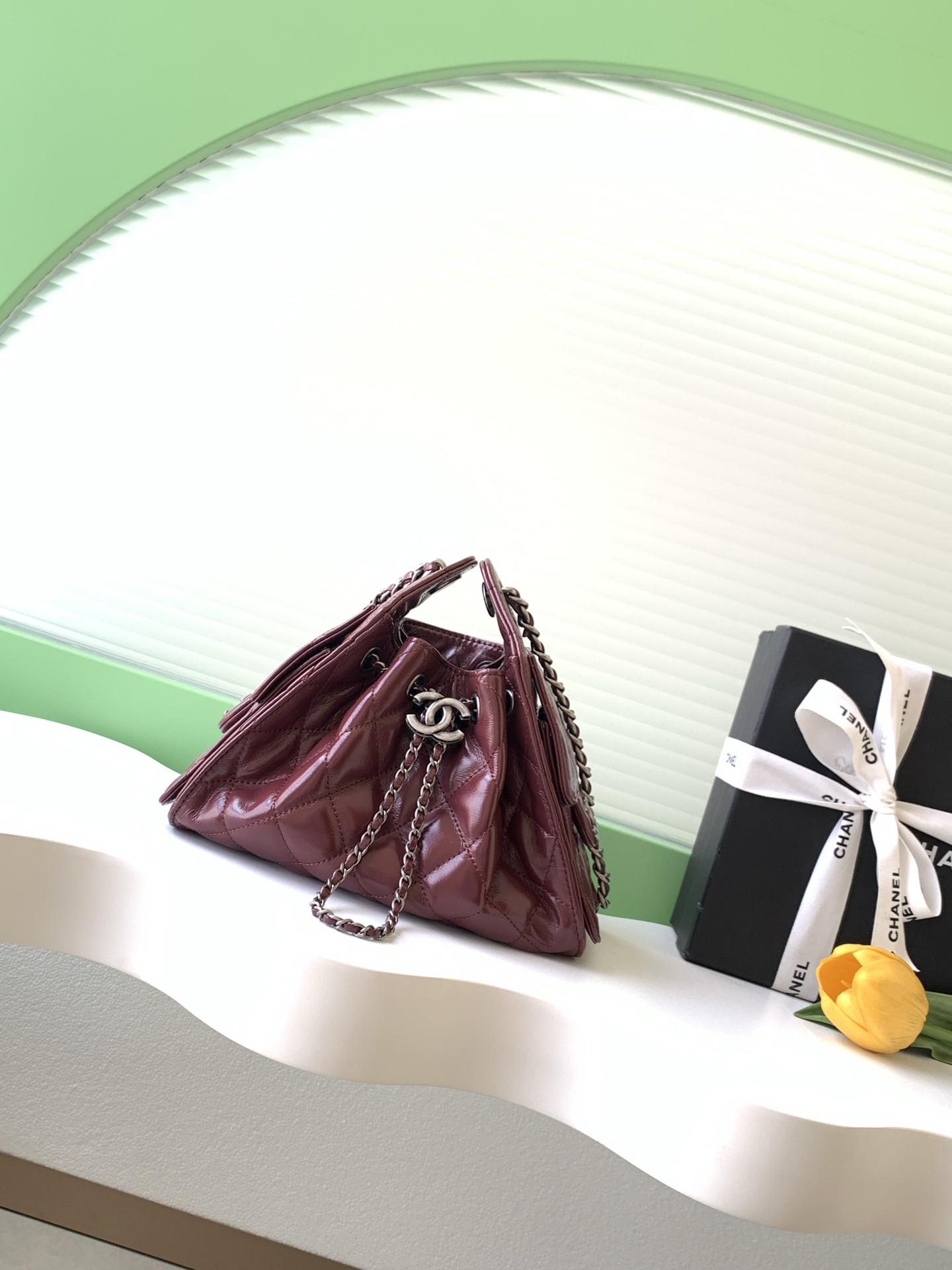 CHANEL 25C Bucket Bag 20x22x12.5cm