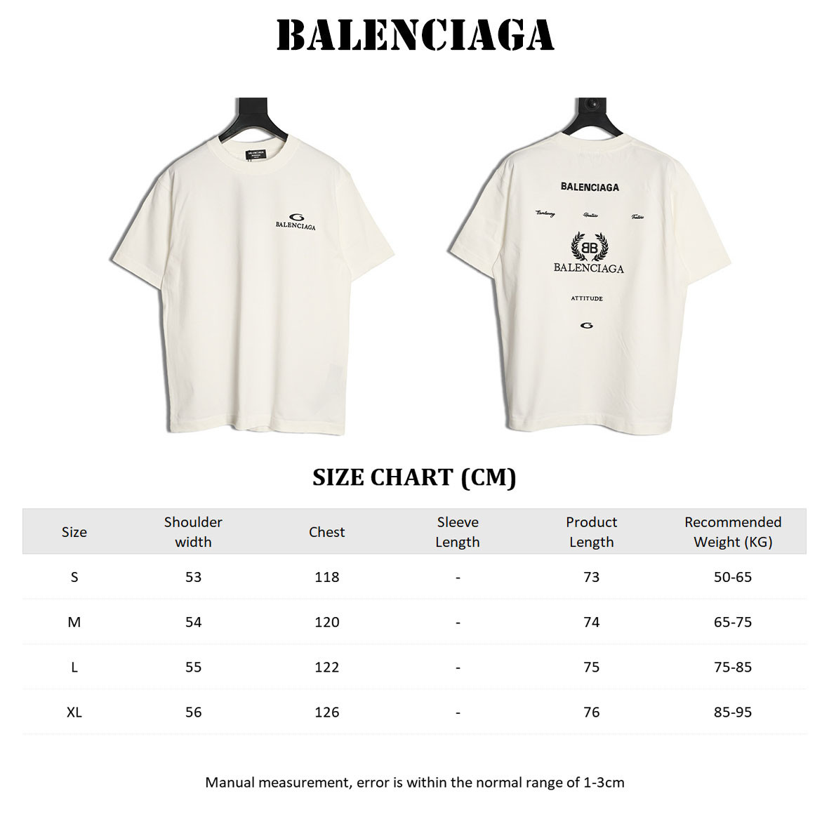 Ba1en*iaga 26ss short-sleeved t-shirt