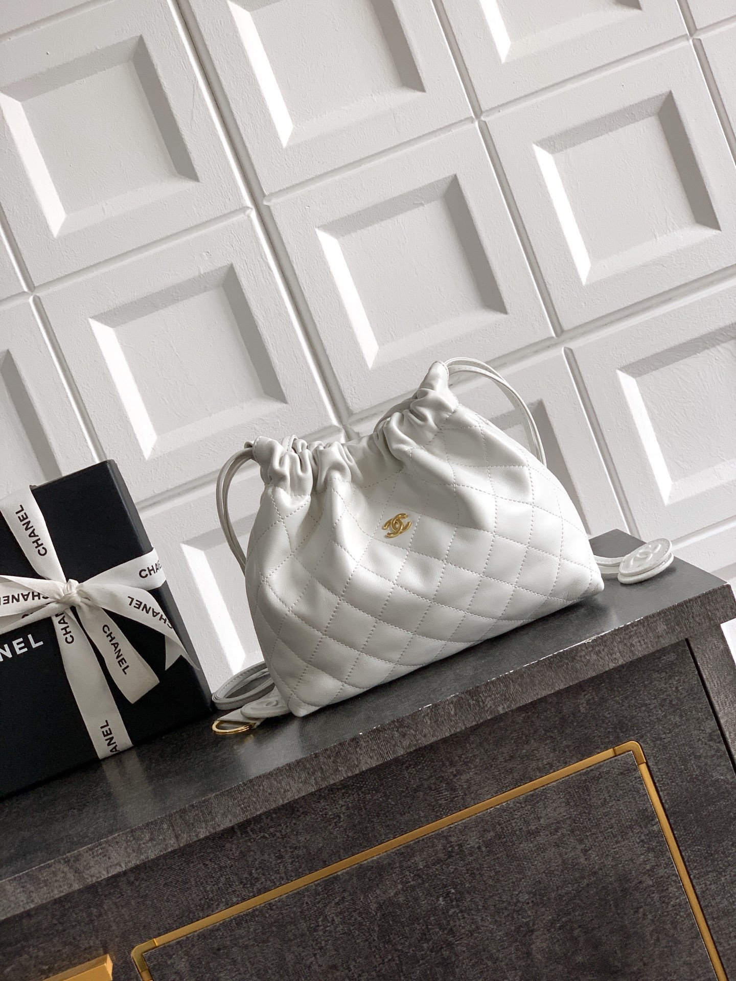 Chanel Clutch with Leather Strap AP5227 17x22x8cm