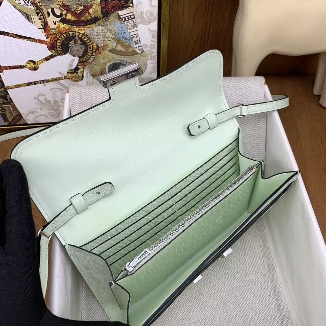 H**me5 Constance To Go wallet In Vert Peppermint 20.5x2x13cm