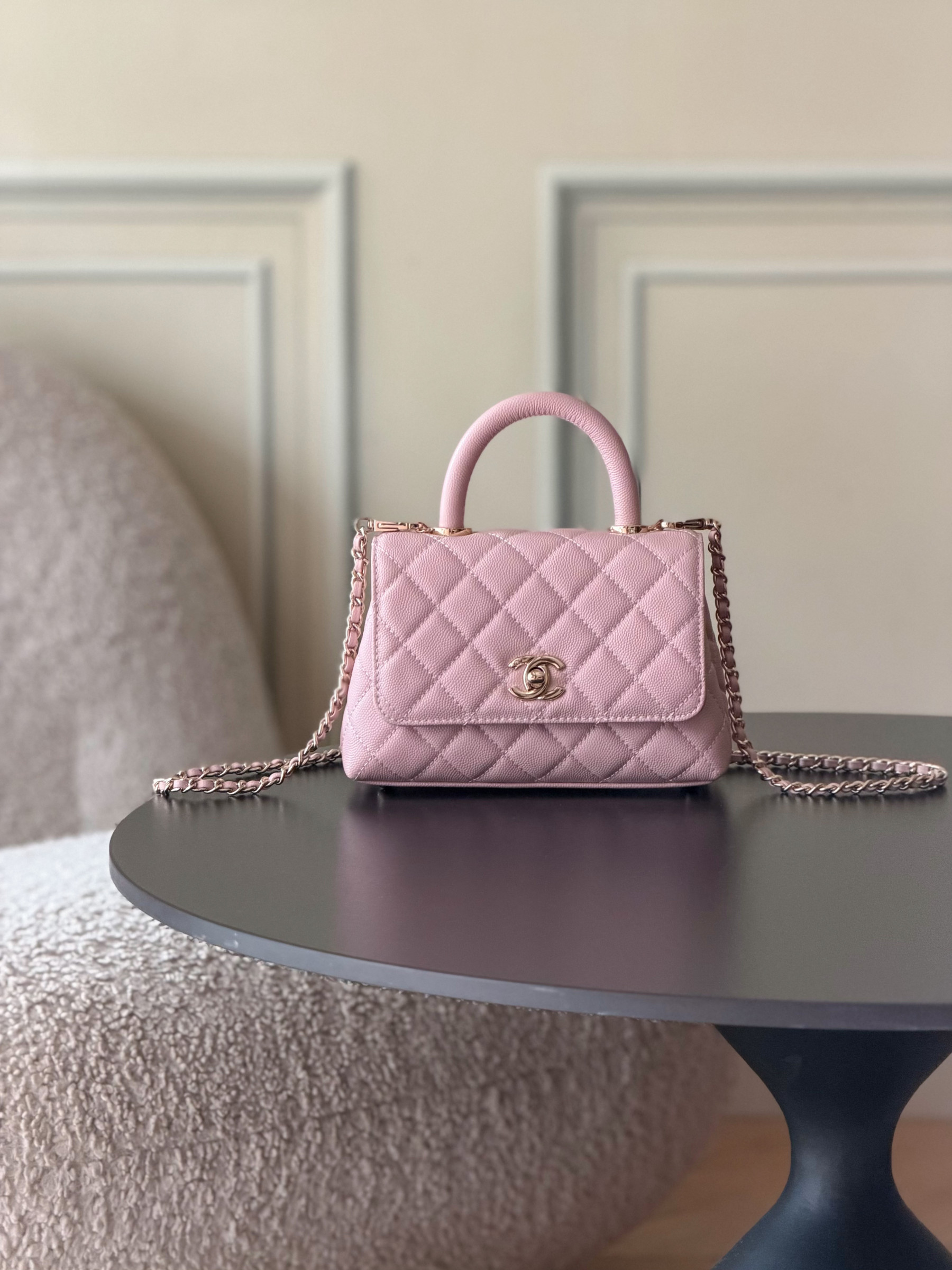 CHANEL mini coco handle 13x19x9cm