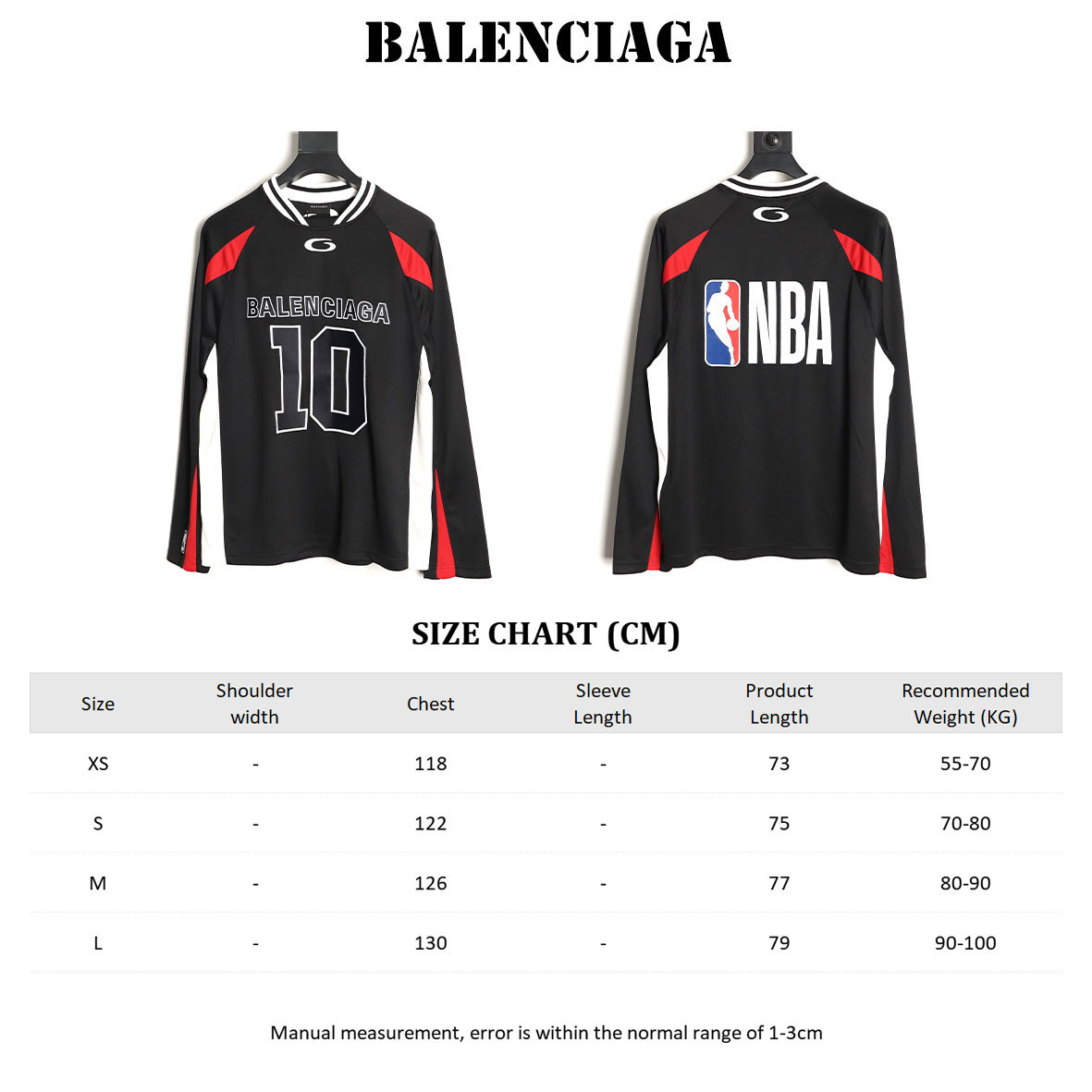 Ba1en*iaga long-sleeved t-shirt