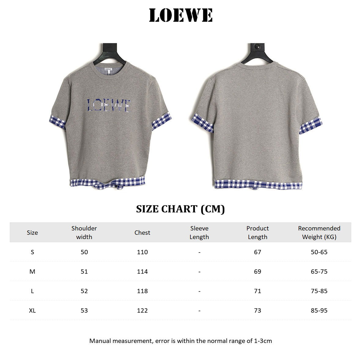L0ew* knitting short-sleeved t-shirt