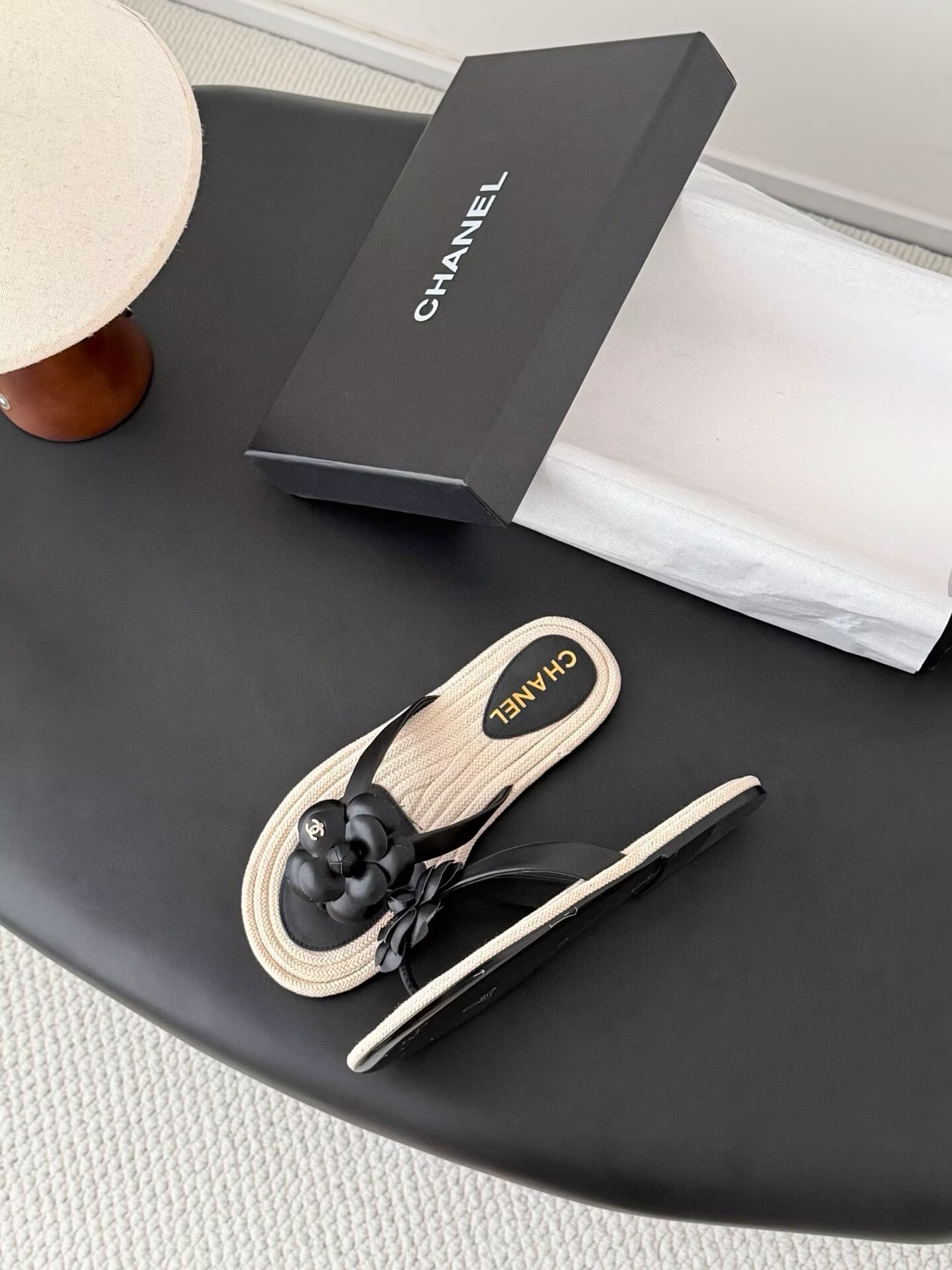 UA Chanel Thongs Slides