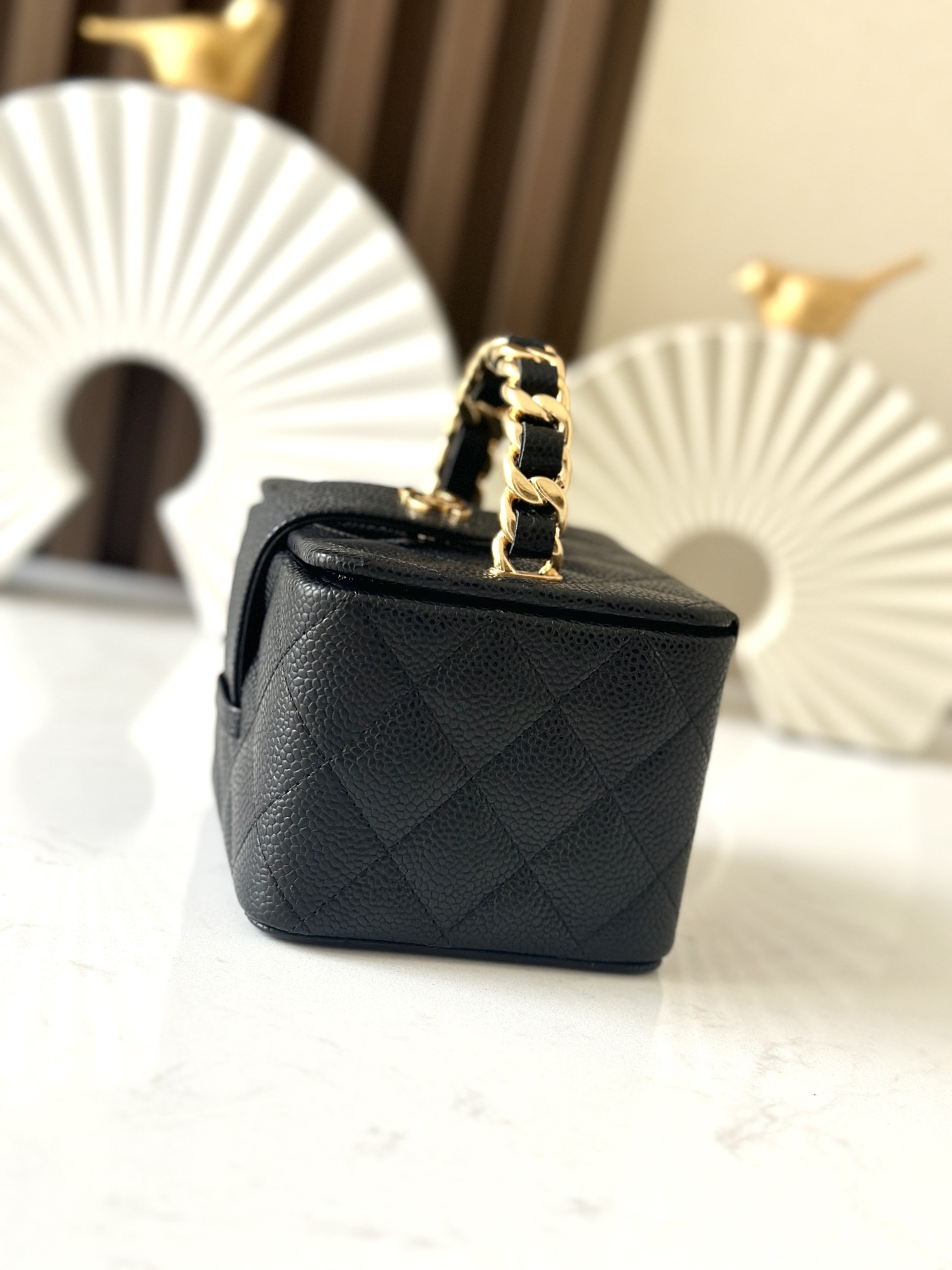 Chanel Vintage Cosmetic Bag 11x9.5x8.5cm