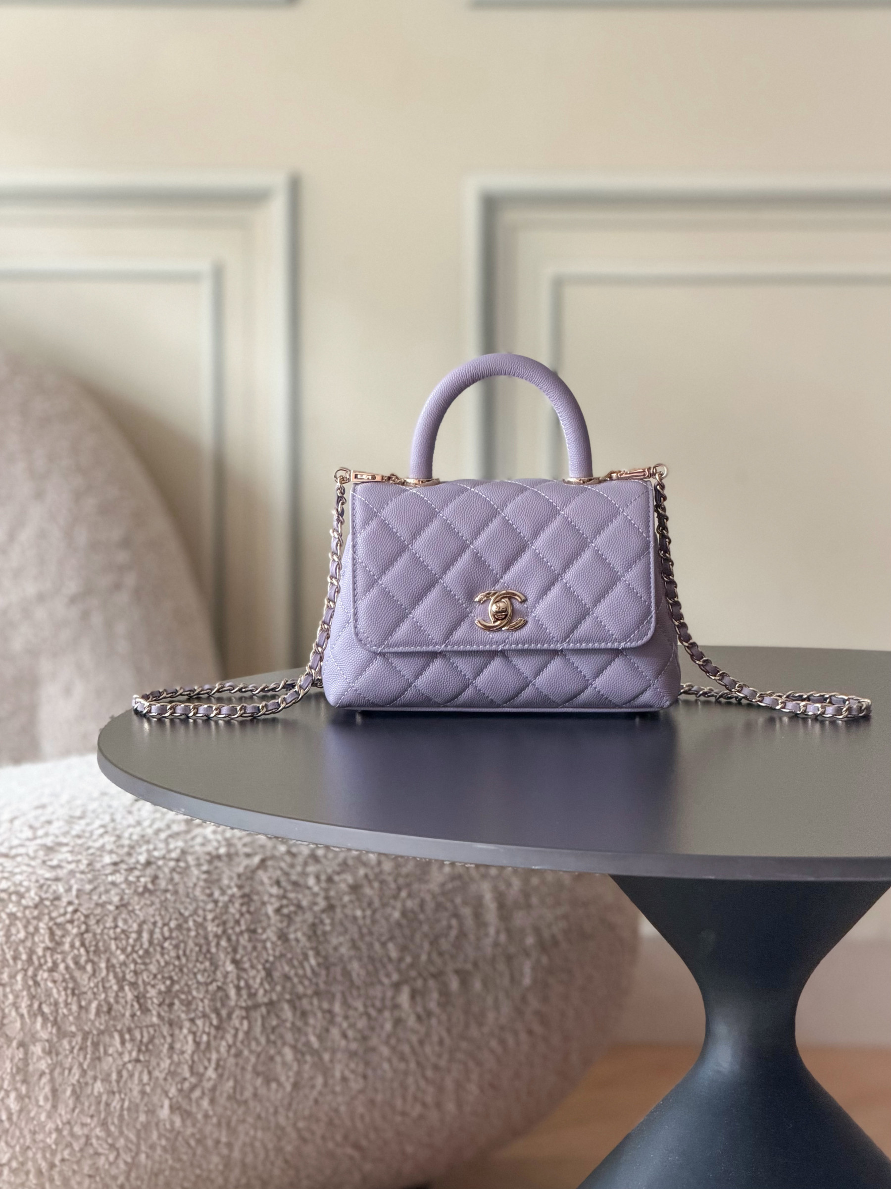 CHANEL mini coco handle 13x19x9cm