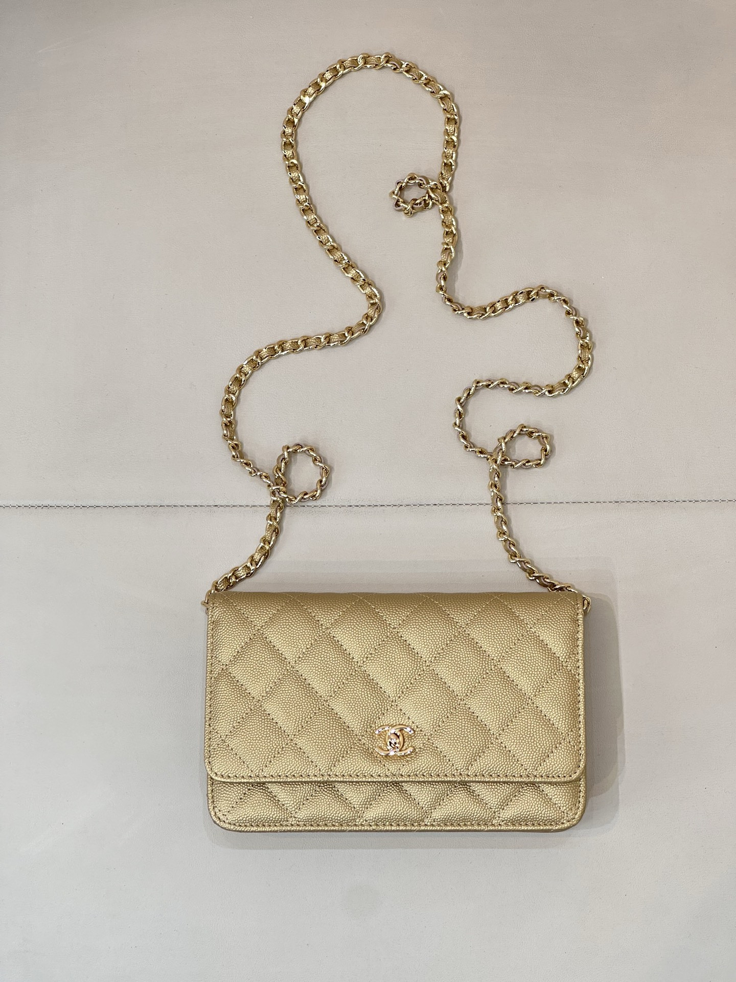 CHANEL WOC CLASSIC WALLET ON CHAIN 13x19x3cm