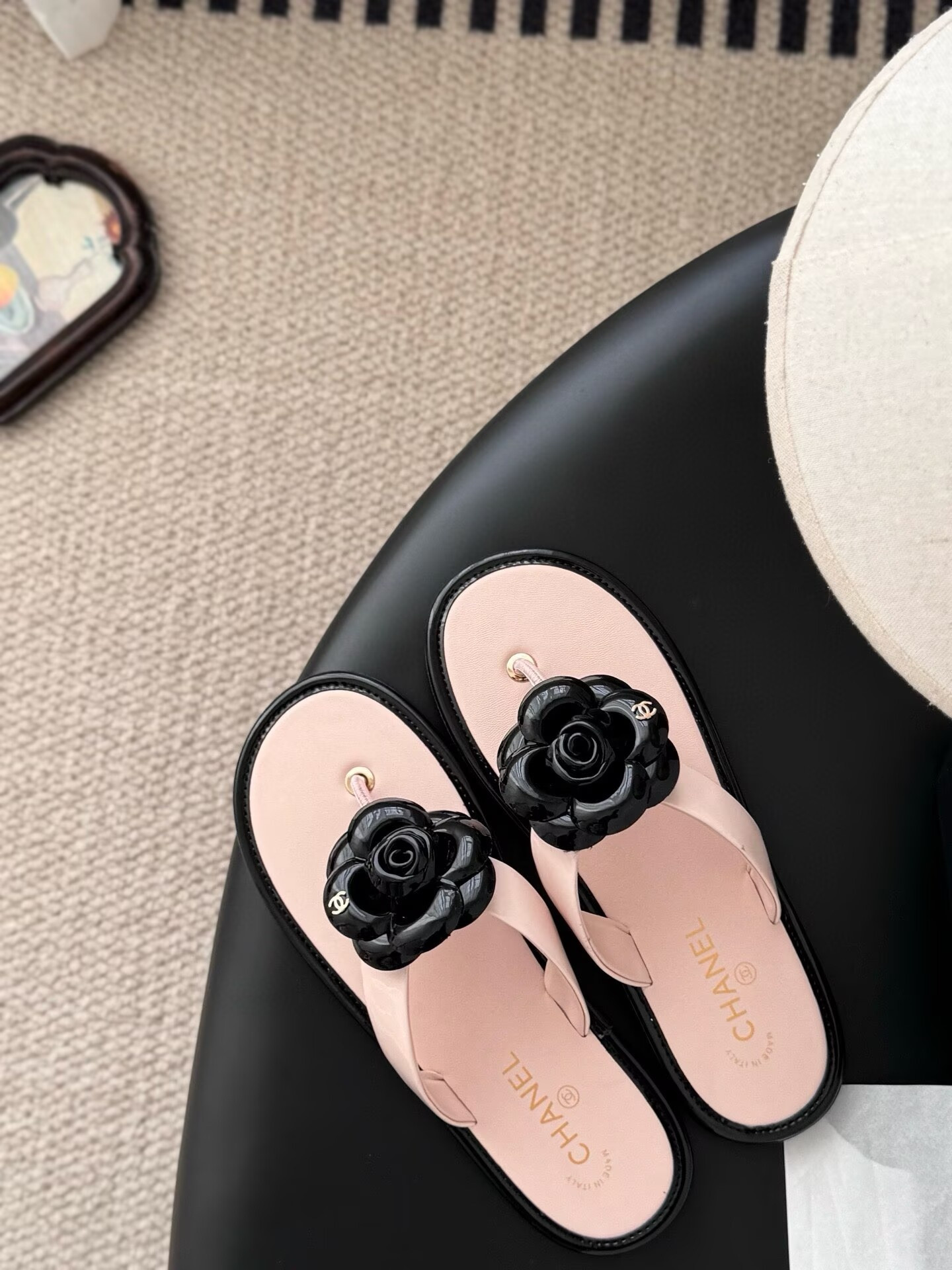 UA Chanel Thongs Slides