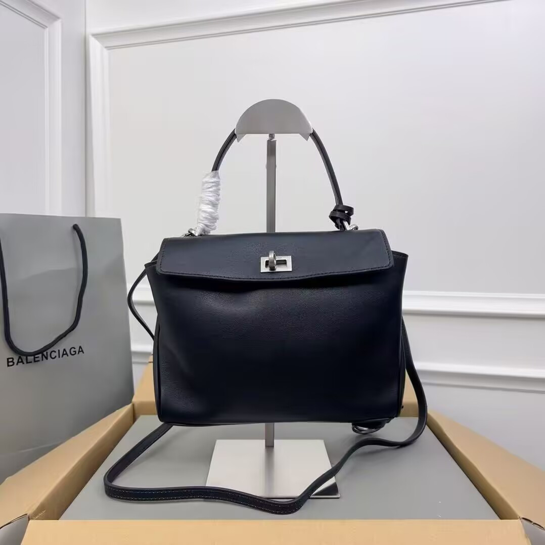 Ba1en*iaga Women's Rodeo Handbag Mini in Black 22.8x17x9.9cm