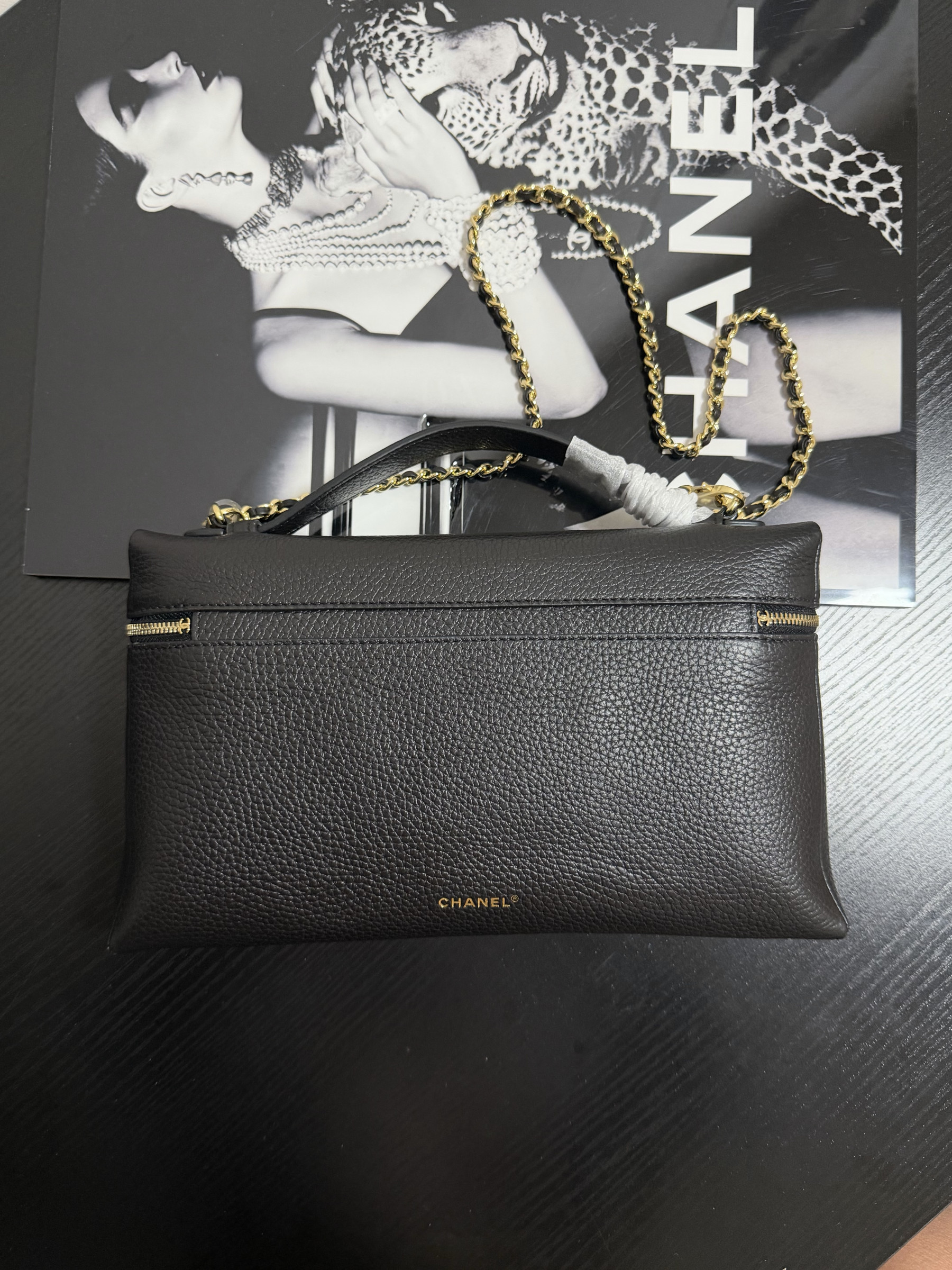 CHANEL Classic Vanity with chain Handbag AP6473 17x29x5cm