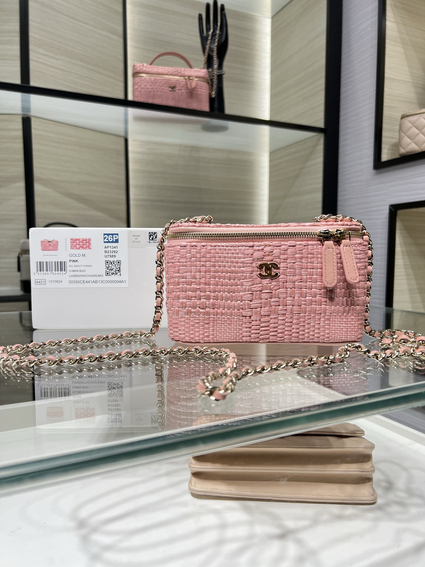 Chanel Classic Long Vanity with Chain AP1341 10x16x8cm
