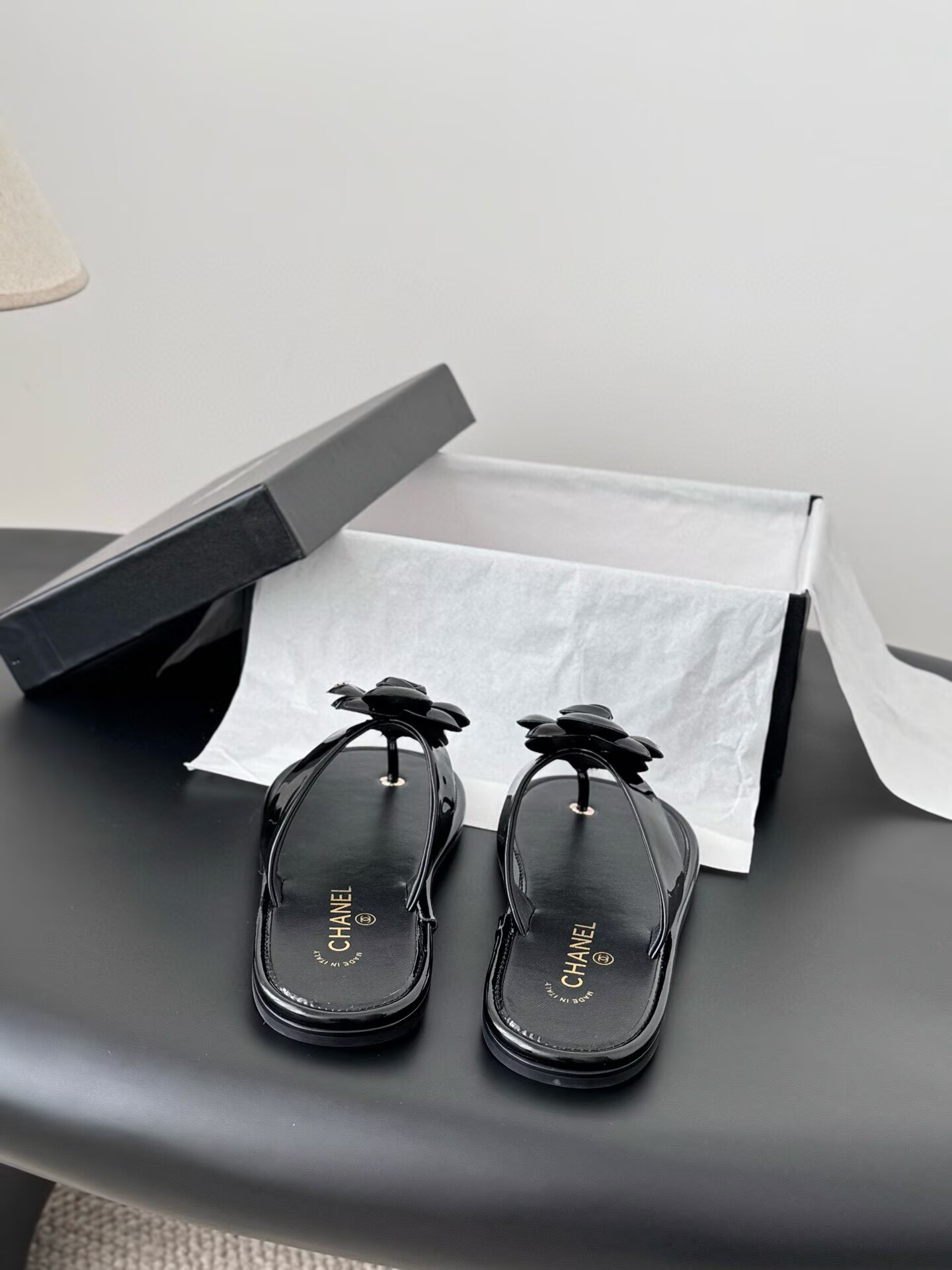 UA Chanel Thongs Slides