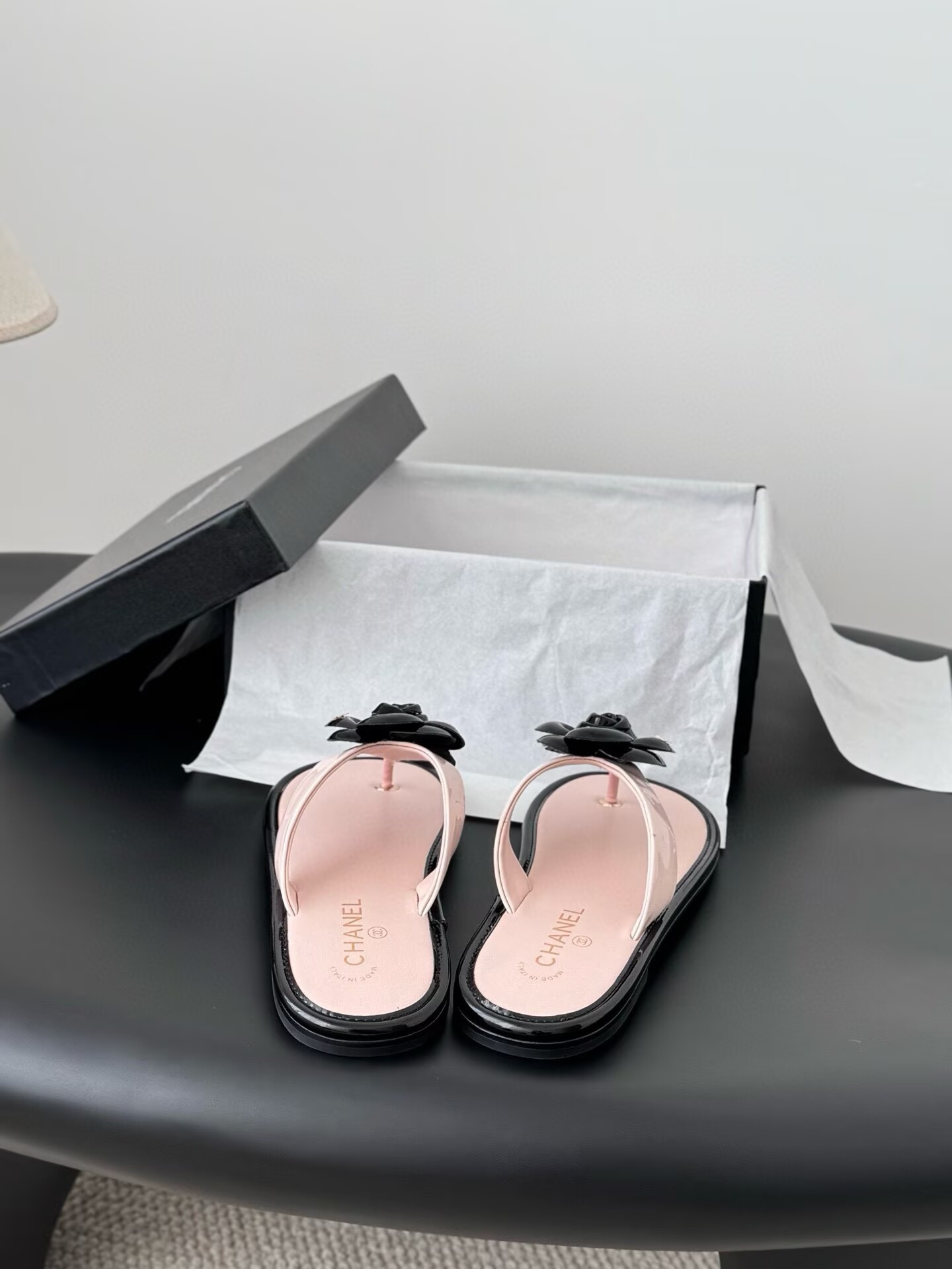 UA Chanel Thongs Slides
