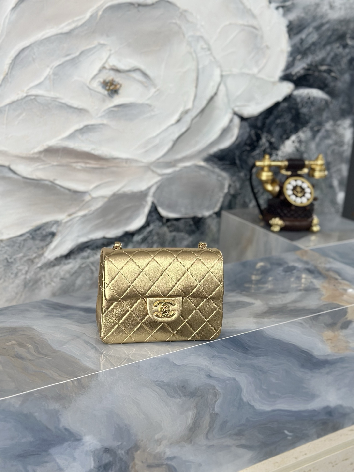 Chanel Mini Square Flap Bag AS3349 17.5cm