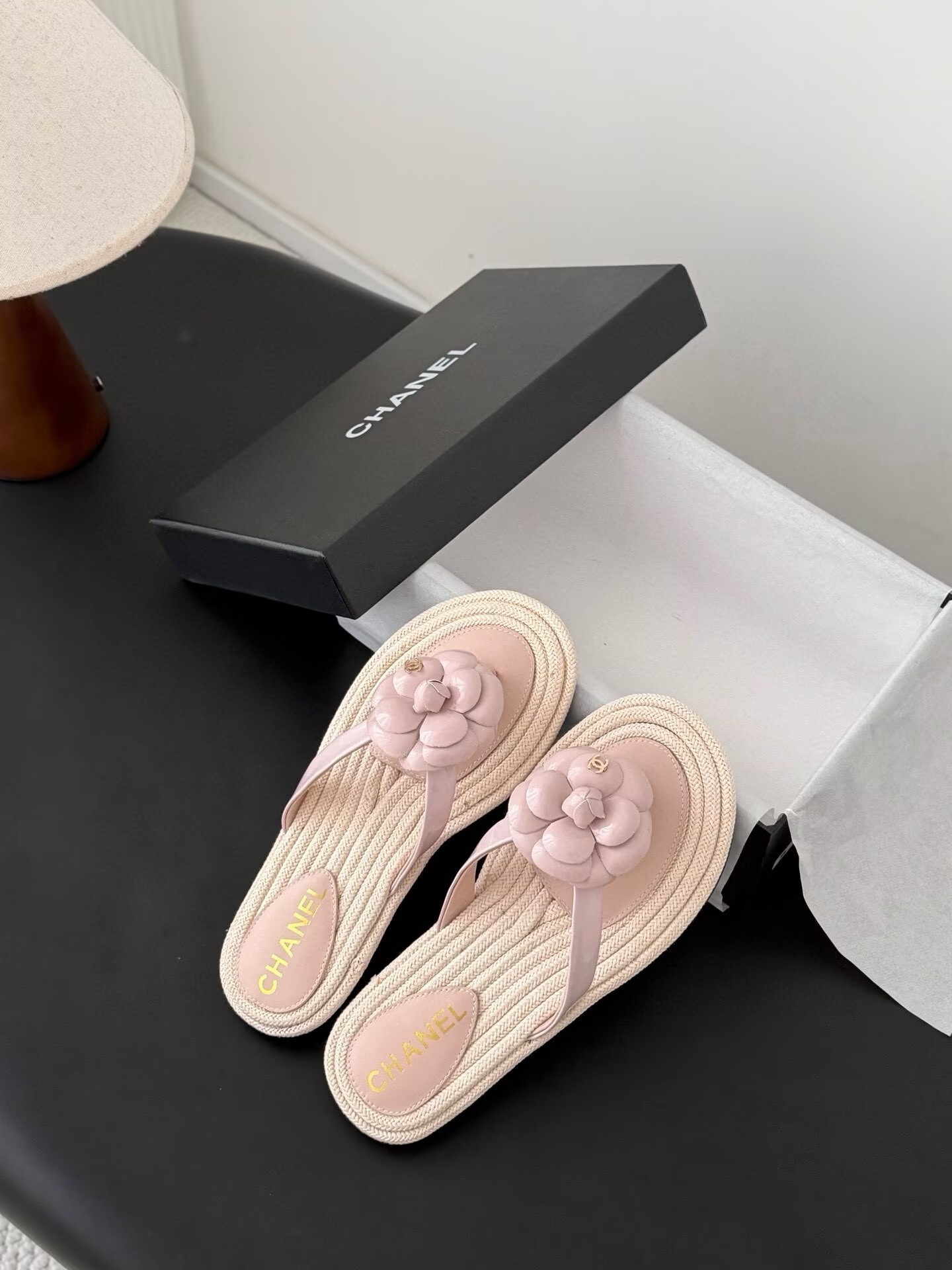 UA Chanel Thongs Slides