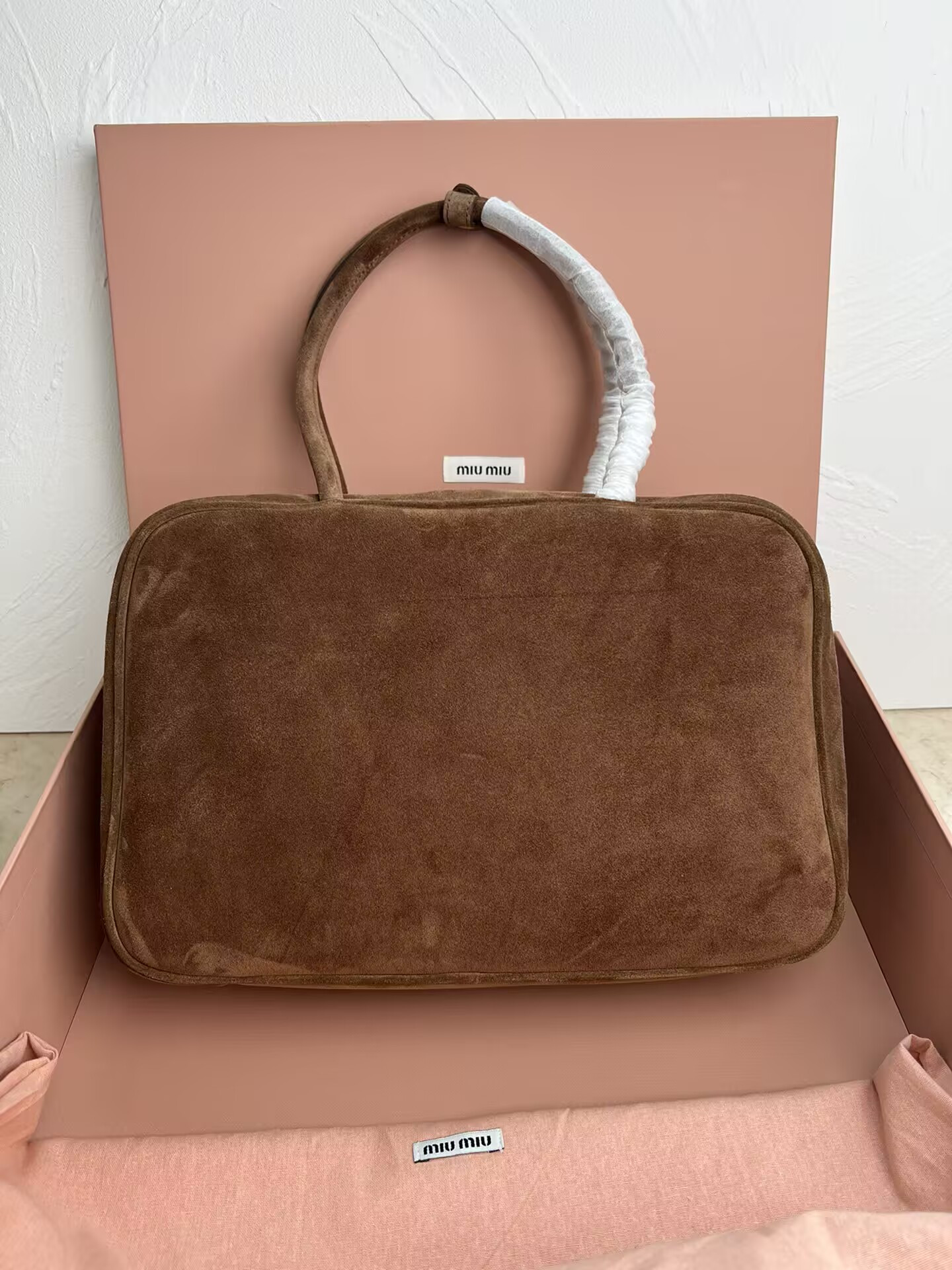 Miu Miu Suede Beau Bag 23x34x10cm