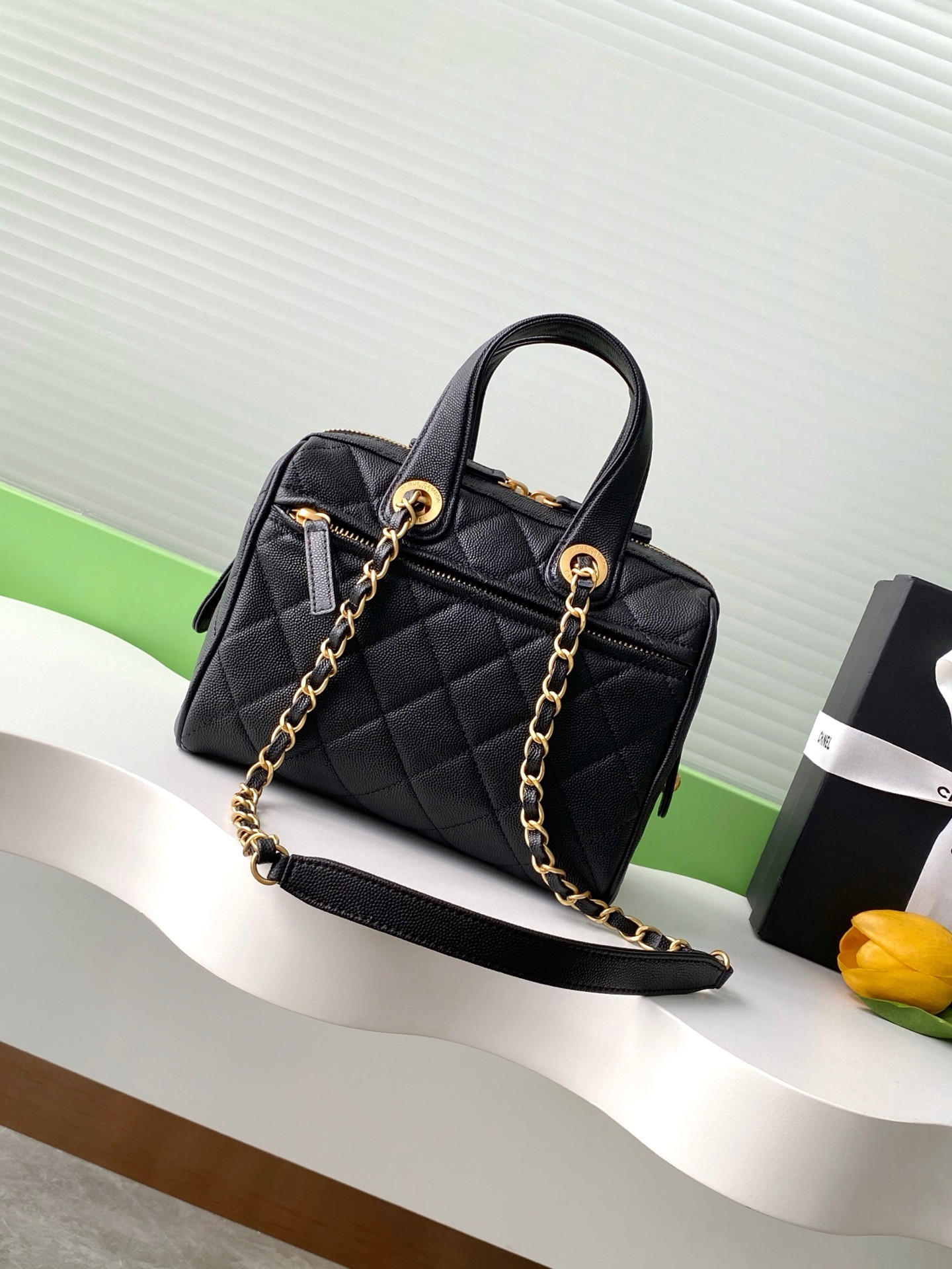 Chanel Bowling Bag 17x21x13cm