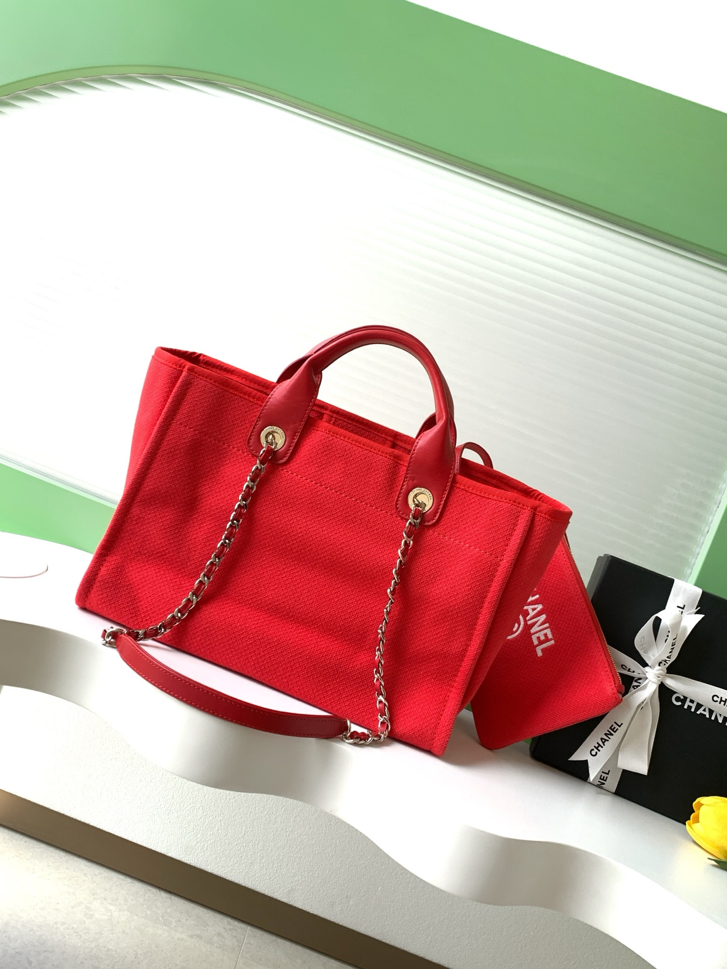 Chanel Deauville Tote Shopping Bag 33x22x13cm