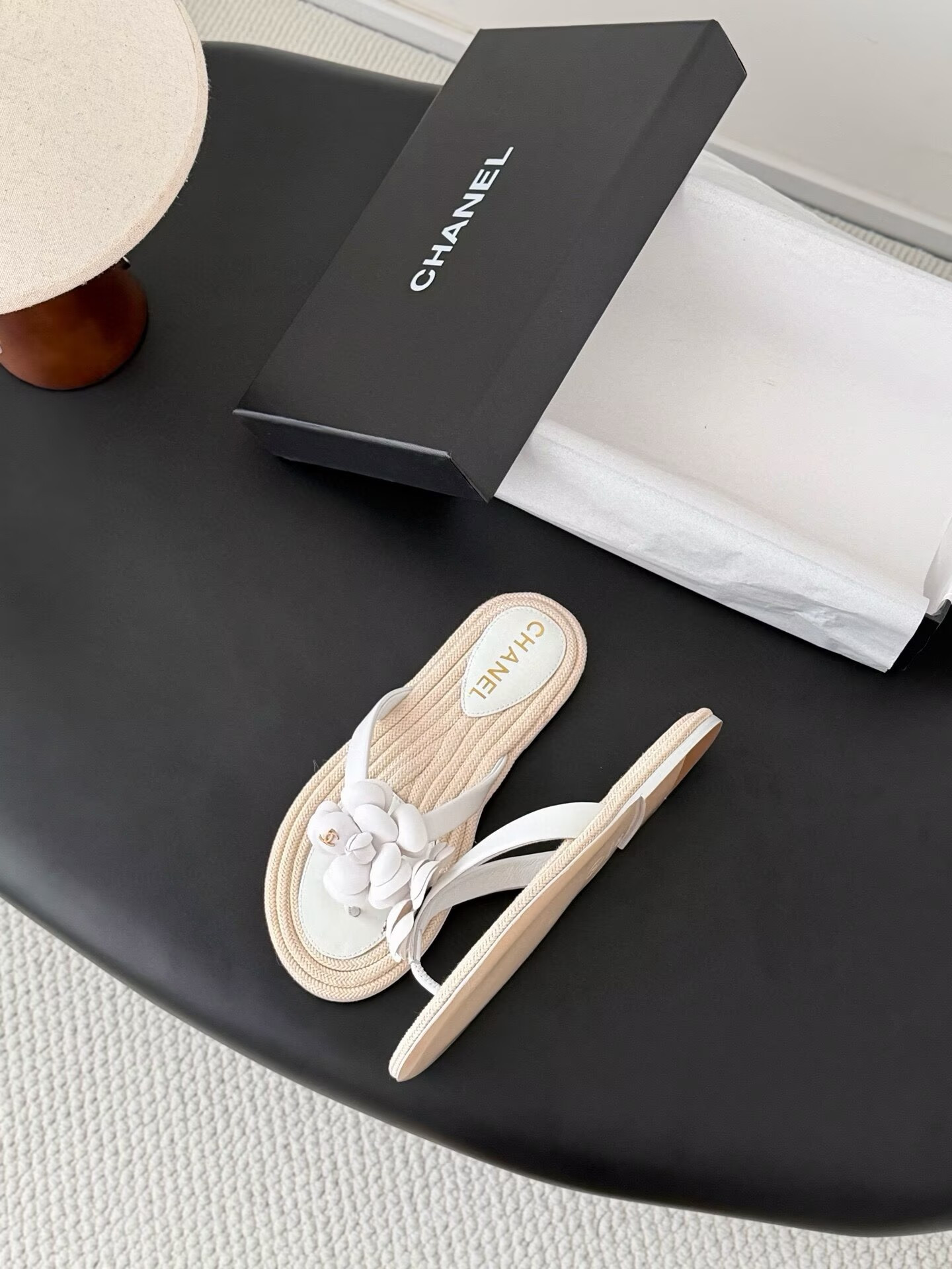 UA Chanel Thongs Slides