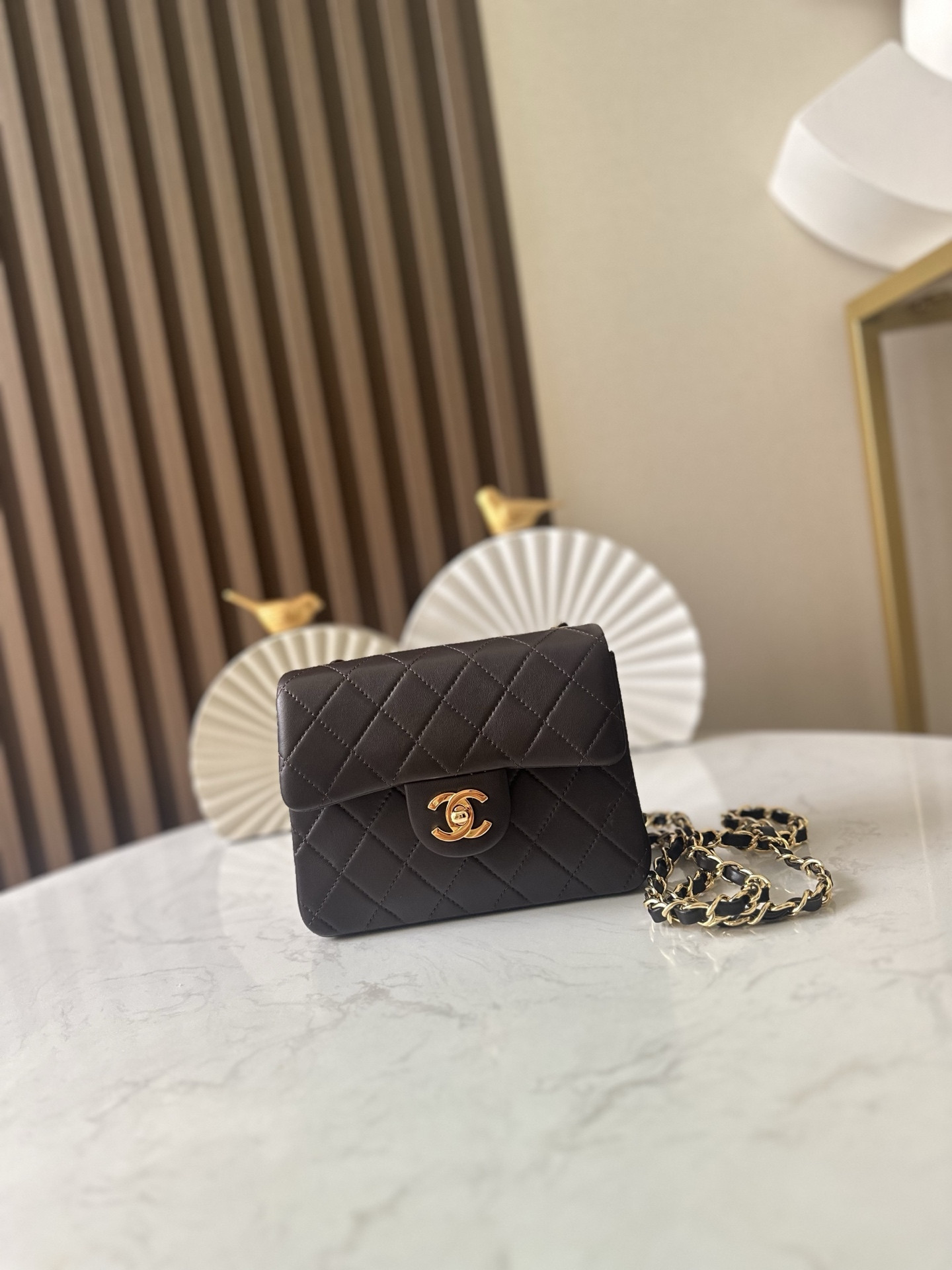 Ch**el Mini Square Flap Bag 17.5cm