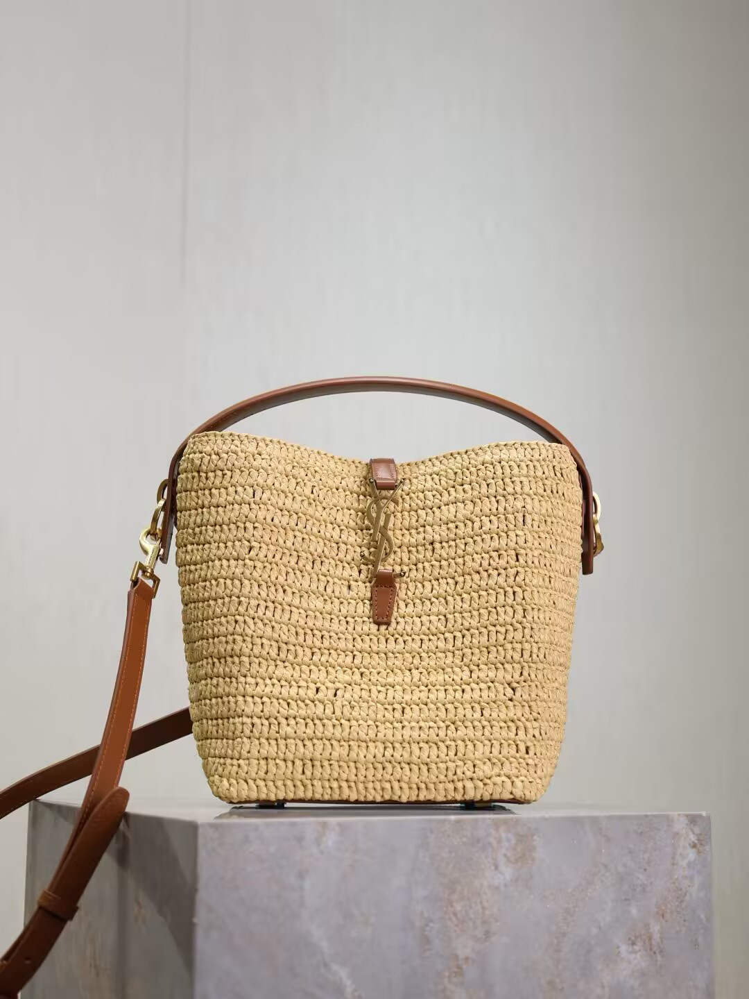 YSL LE 37 (raffia) 17x20x13cm