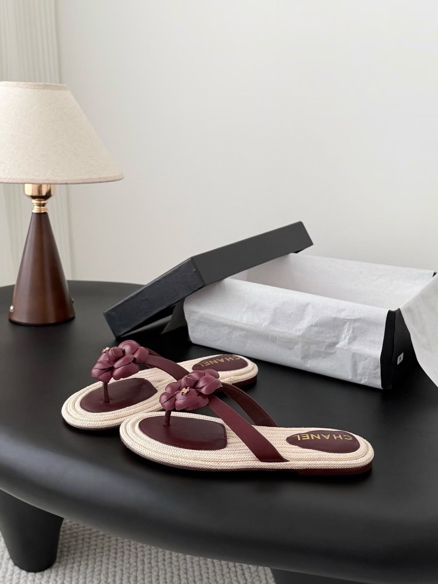 UA Chanel Thongs Slides