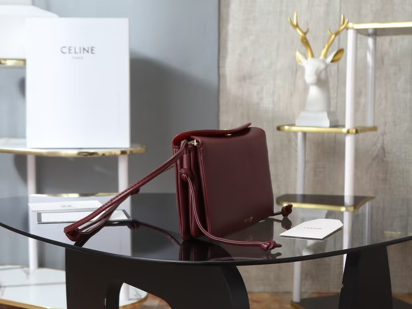 Celine TRIO FLAP IN Smooth Lambskin 22.5x13x3.5cm