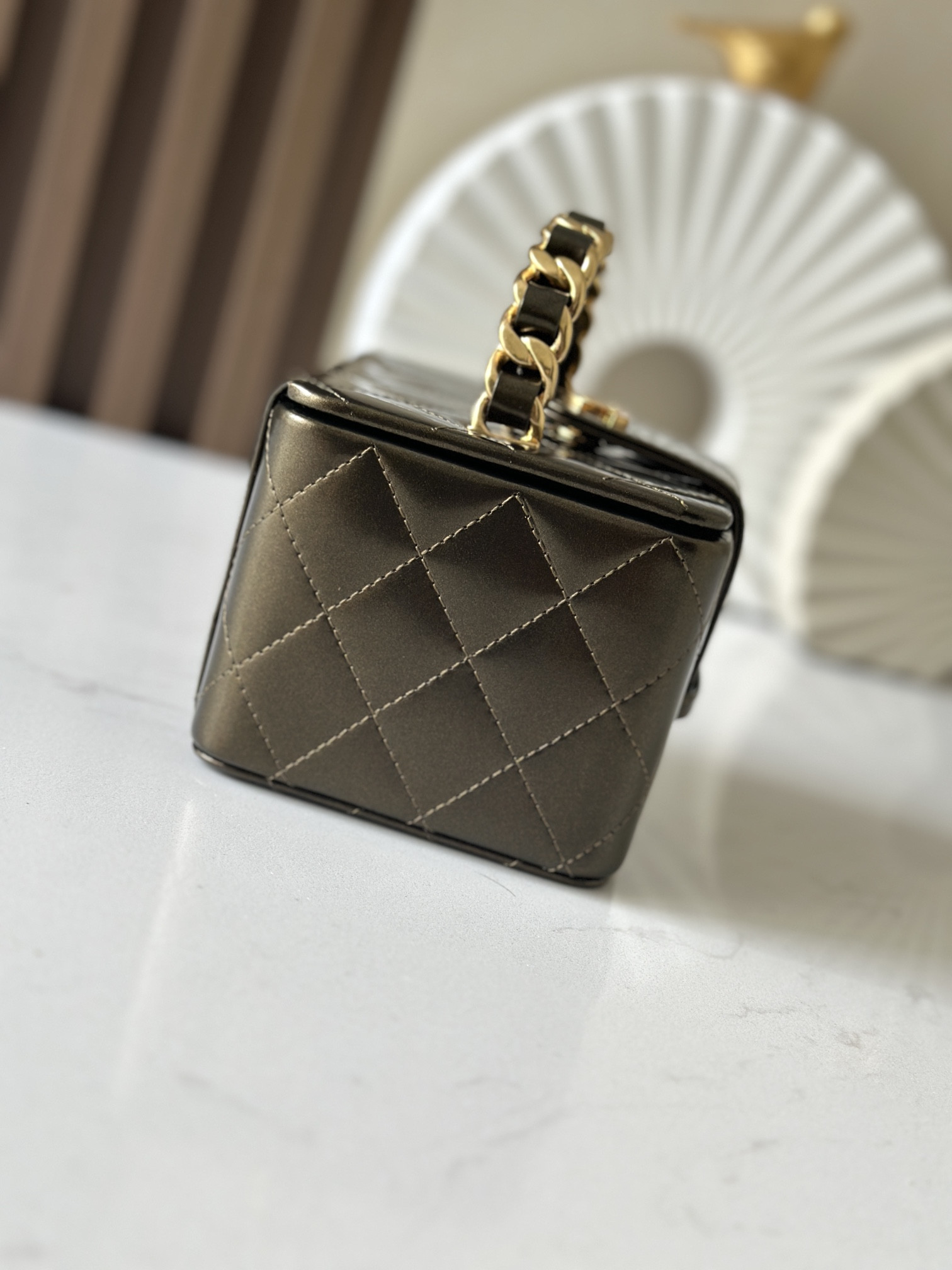 Chanel Vintage Cosmetic Bag 11x9.5x8.5cm