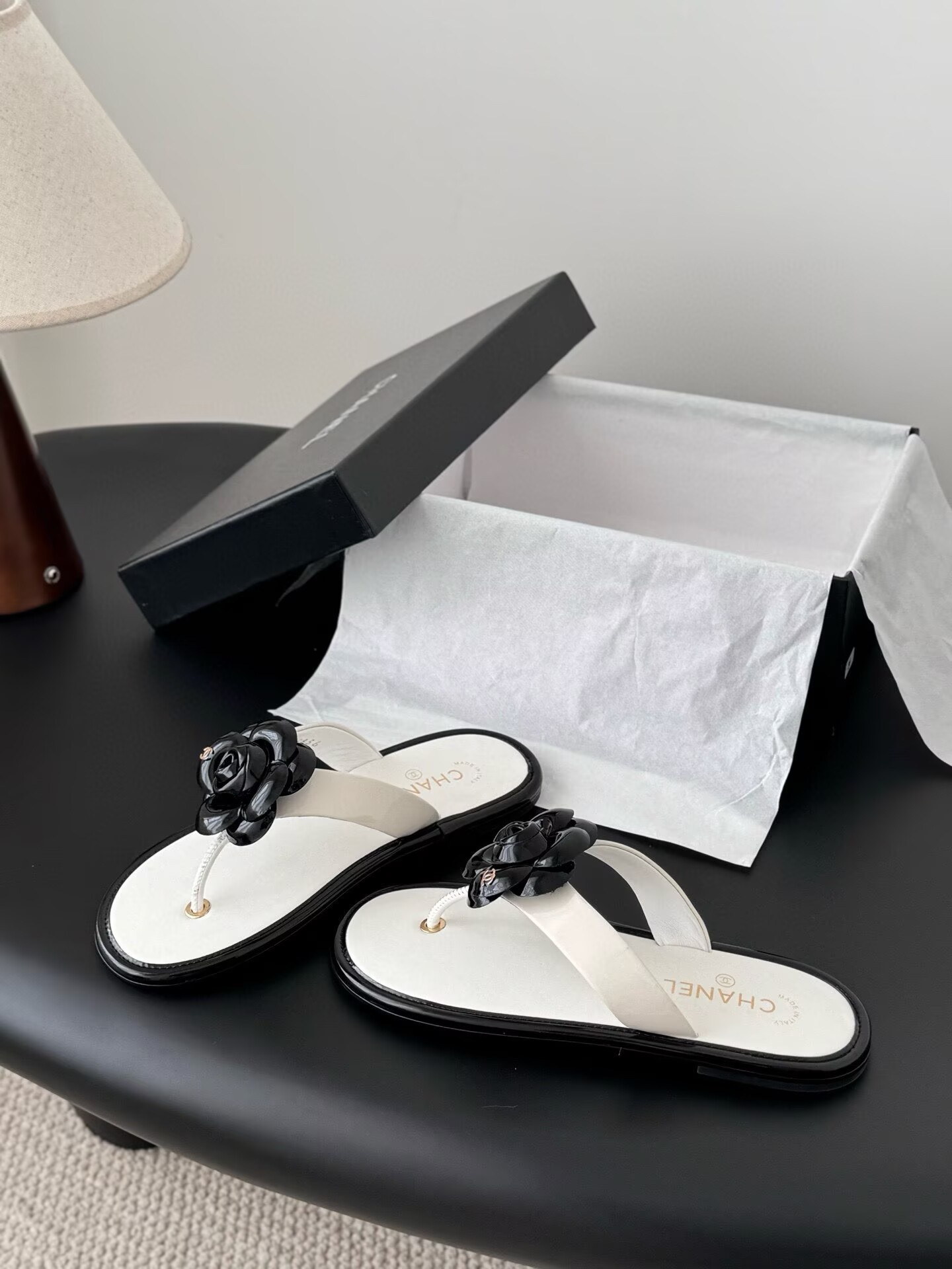 UA Chanel Thongs Slides