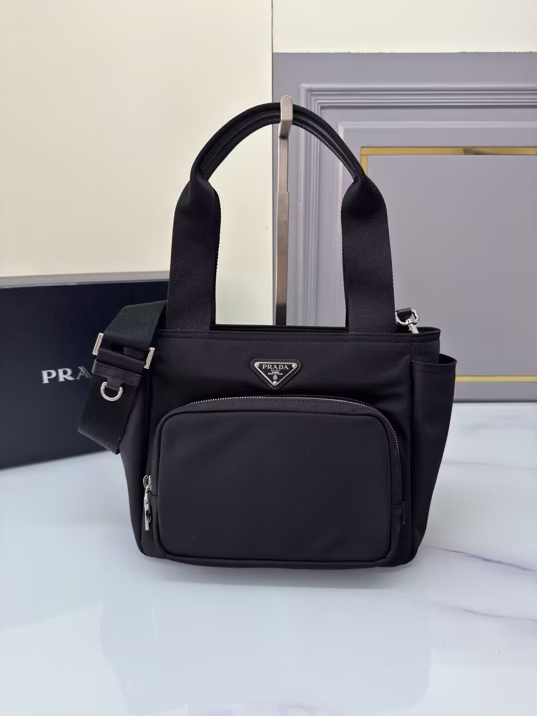 Prada Re-Nylon Tote Bag 22x26x13cm