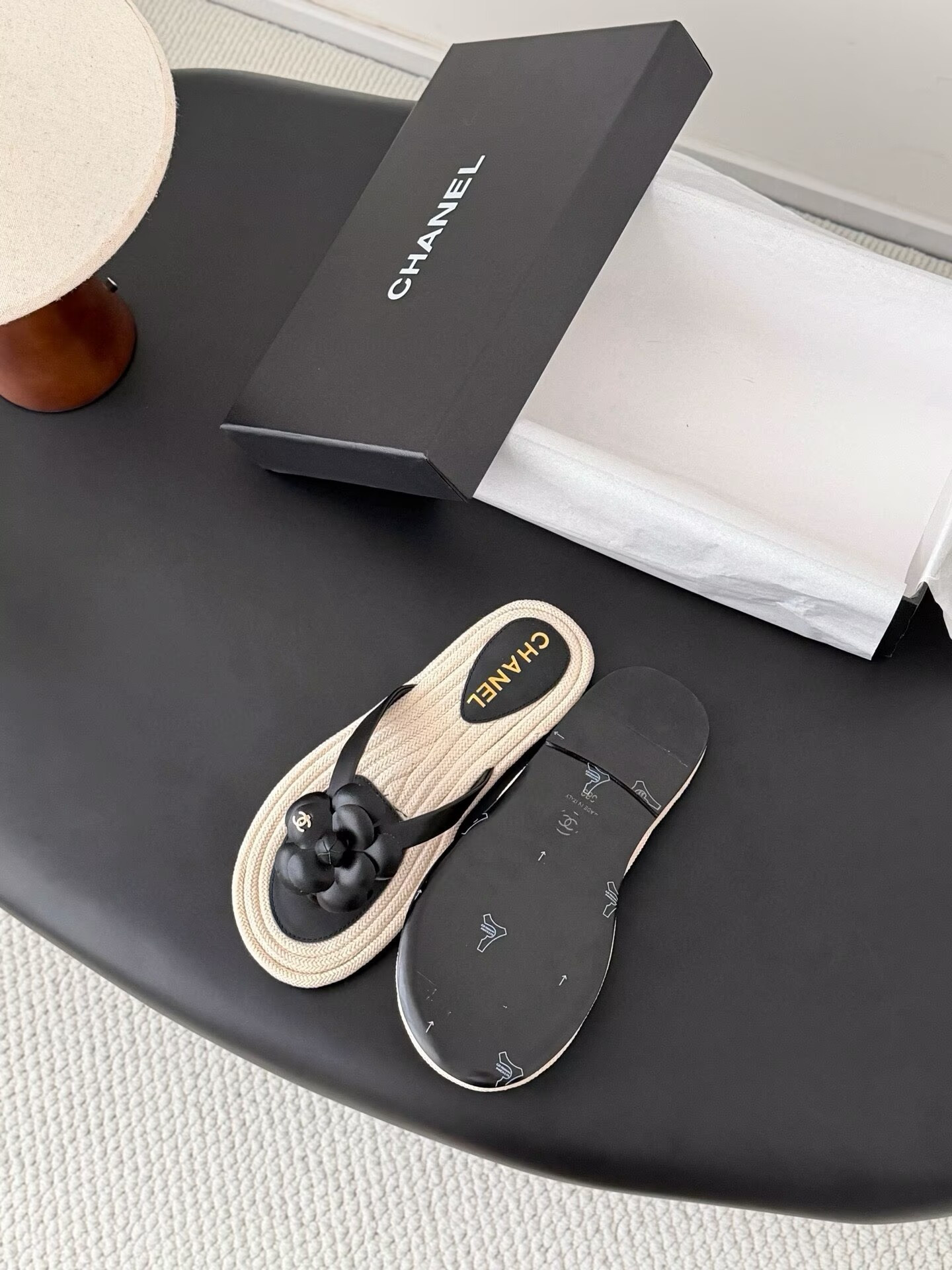 UA Chanel Thongs Slides