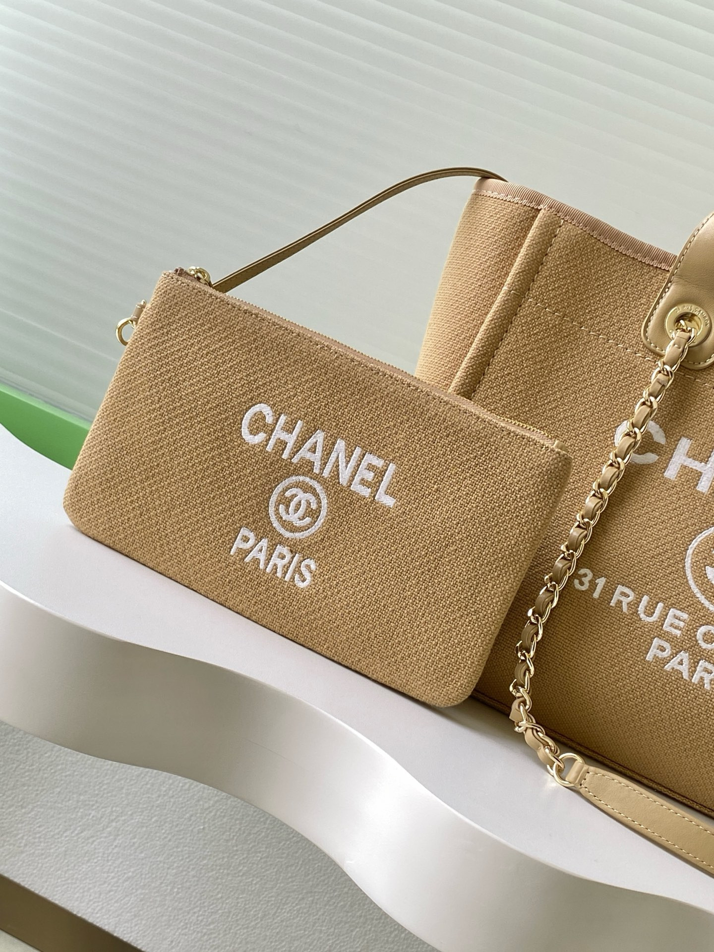 Chanel Deauville Tote Shopping Bag 33x22x13cm