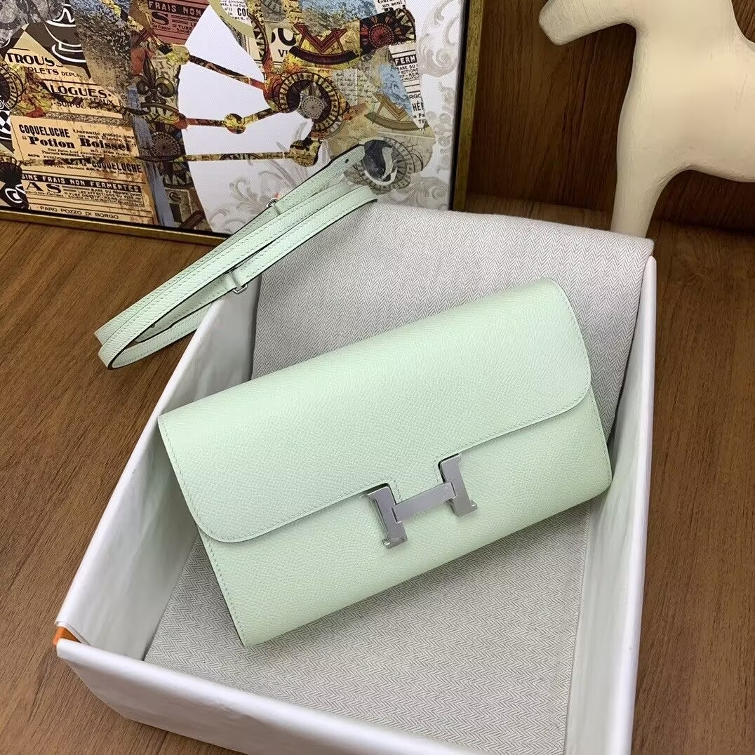 H**me5 Constance To Go wallet In Vert Peppermint 20.5x2x13cm