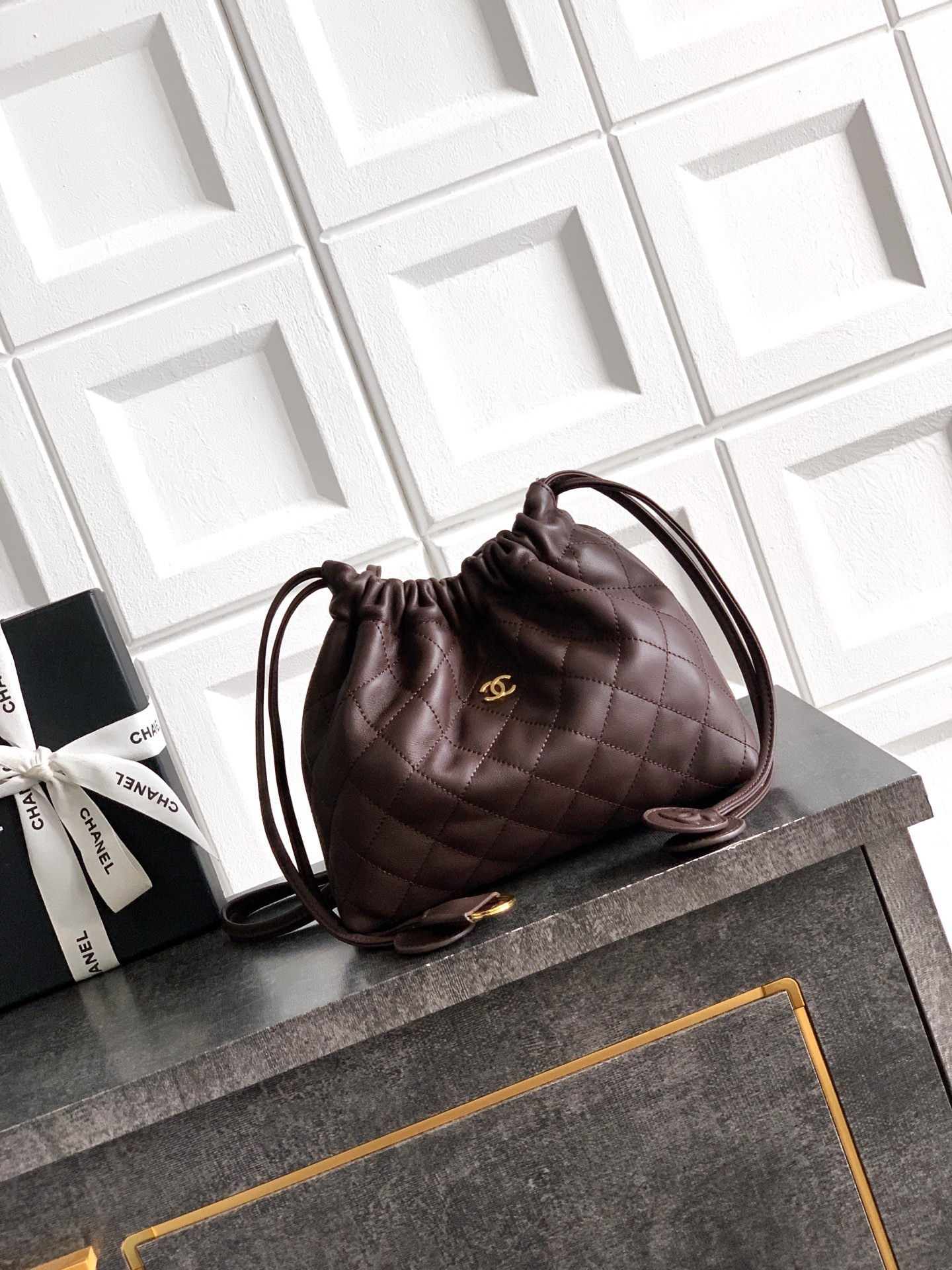 Chanel Clutch with Leather Strap AP5227 17x22x8cm