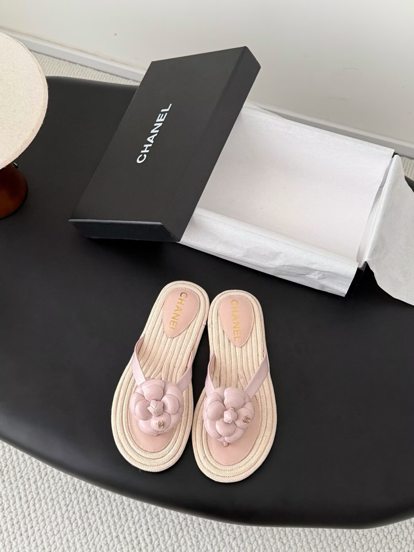 UA Chanel Thongs Slides