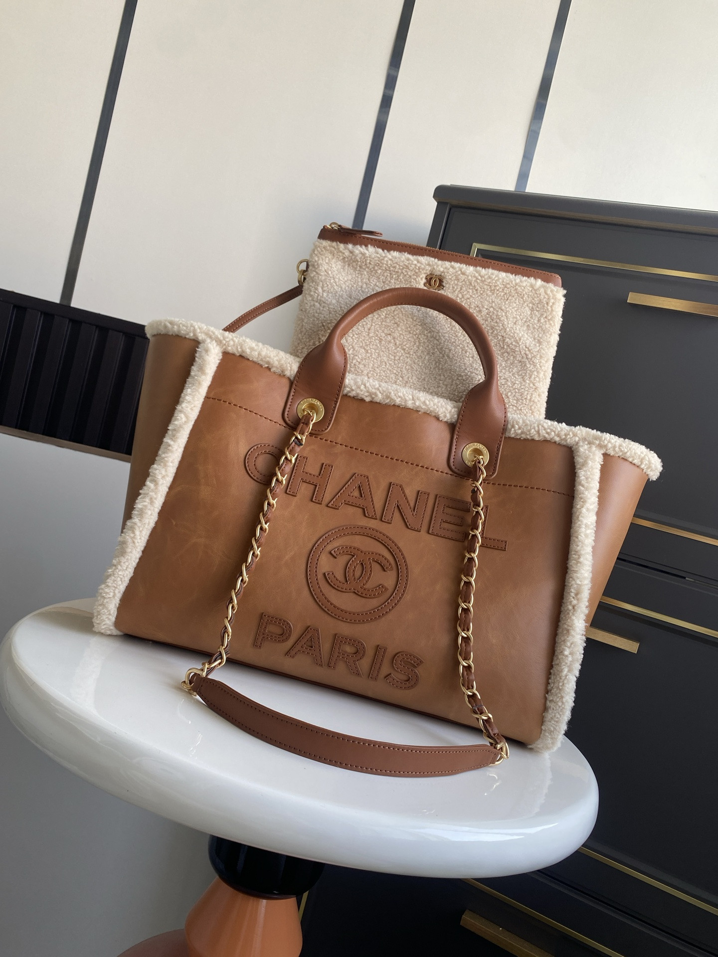 Chanel Deauville Tote Shopping Bag 33cm